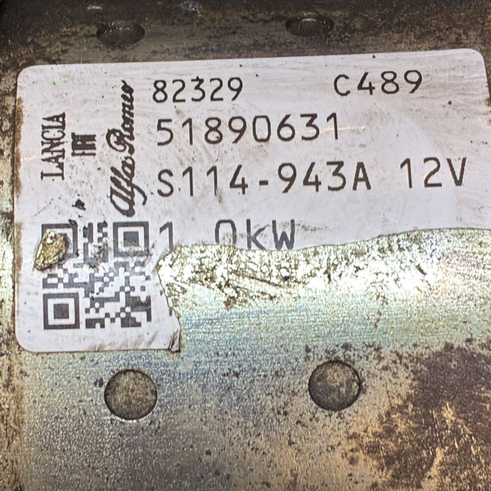 Démarreur fiat panda 1.2 essence code : 51890631 (2003 - 2012) 