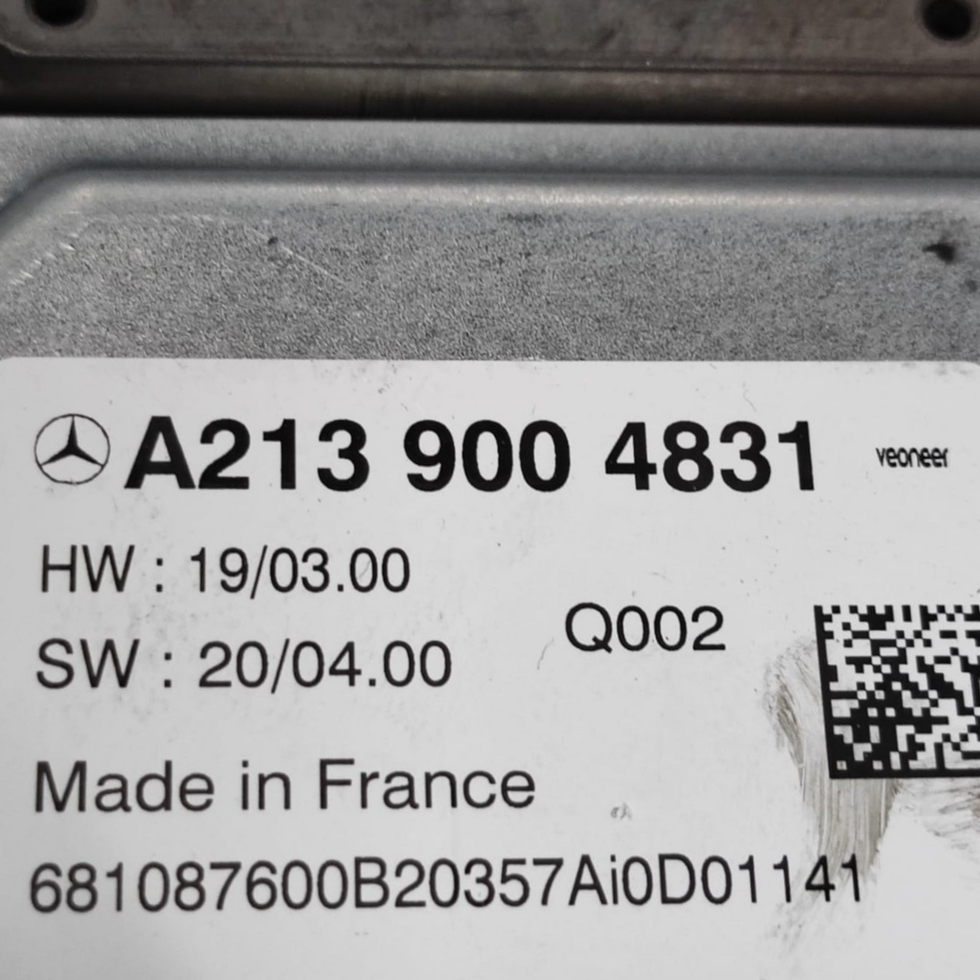 Radar-Sensorsteuerung Mercedes EQC N293 Cod: A2139004831 (2019-2023) 