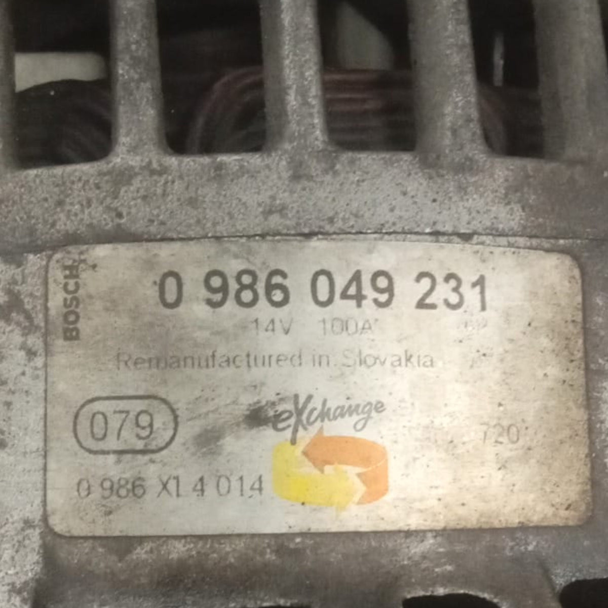 Fiat multipla alternator cod. 0986049231 1.9 diesel (2004 > 2010) 