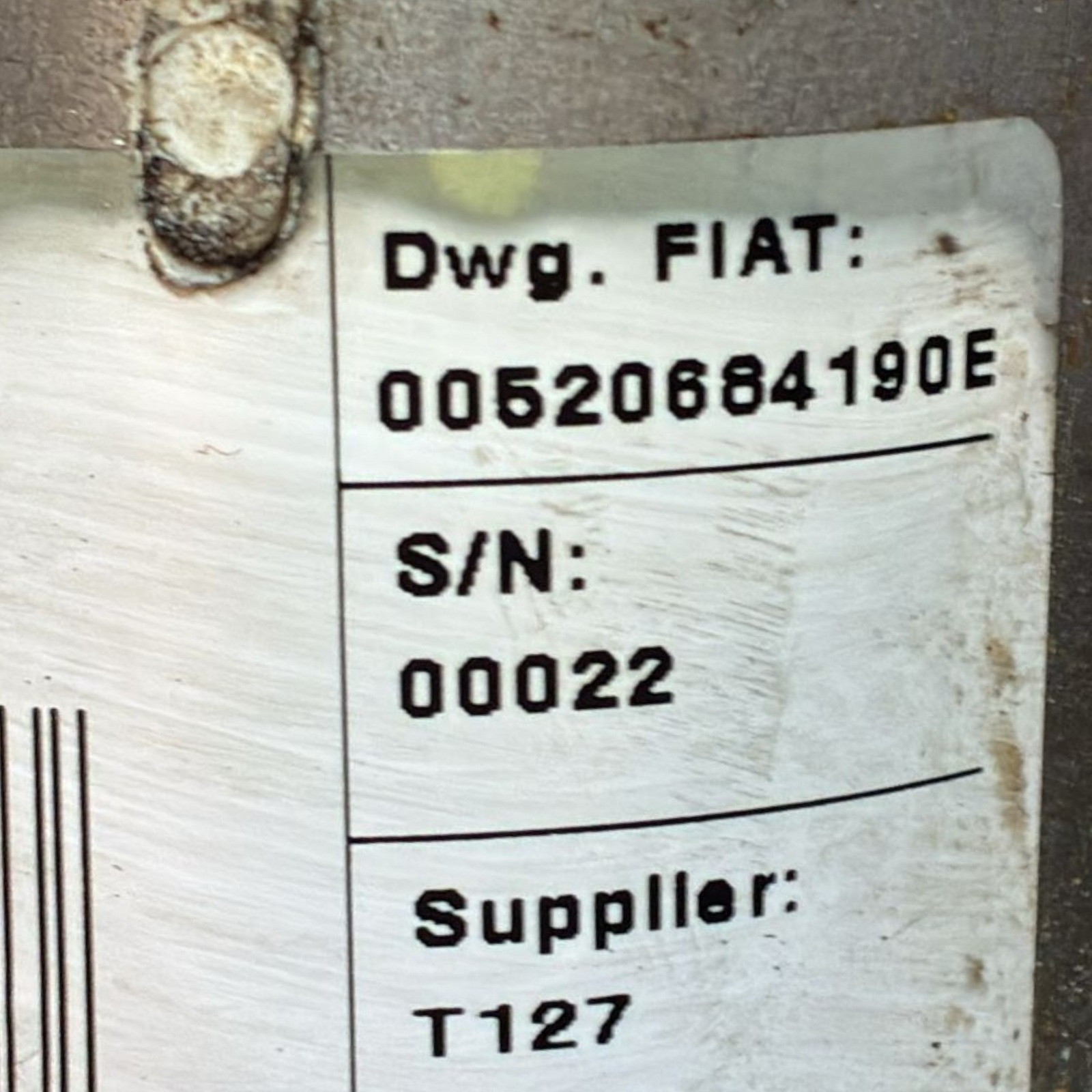Piantone / canna sterzo fiat doblo 1.3 diesel cod : 00520684190E (2009 - 2022)