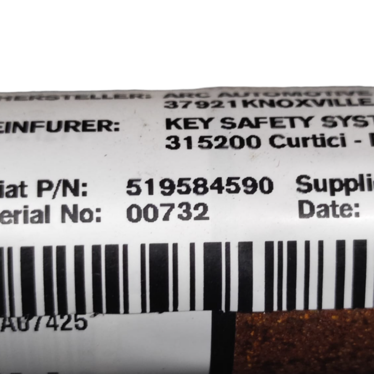 Airbag A Tendina Destro Fiat 500L COD: 519584590 (2012-2022)