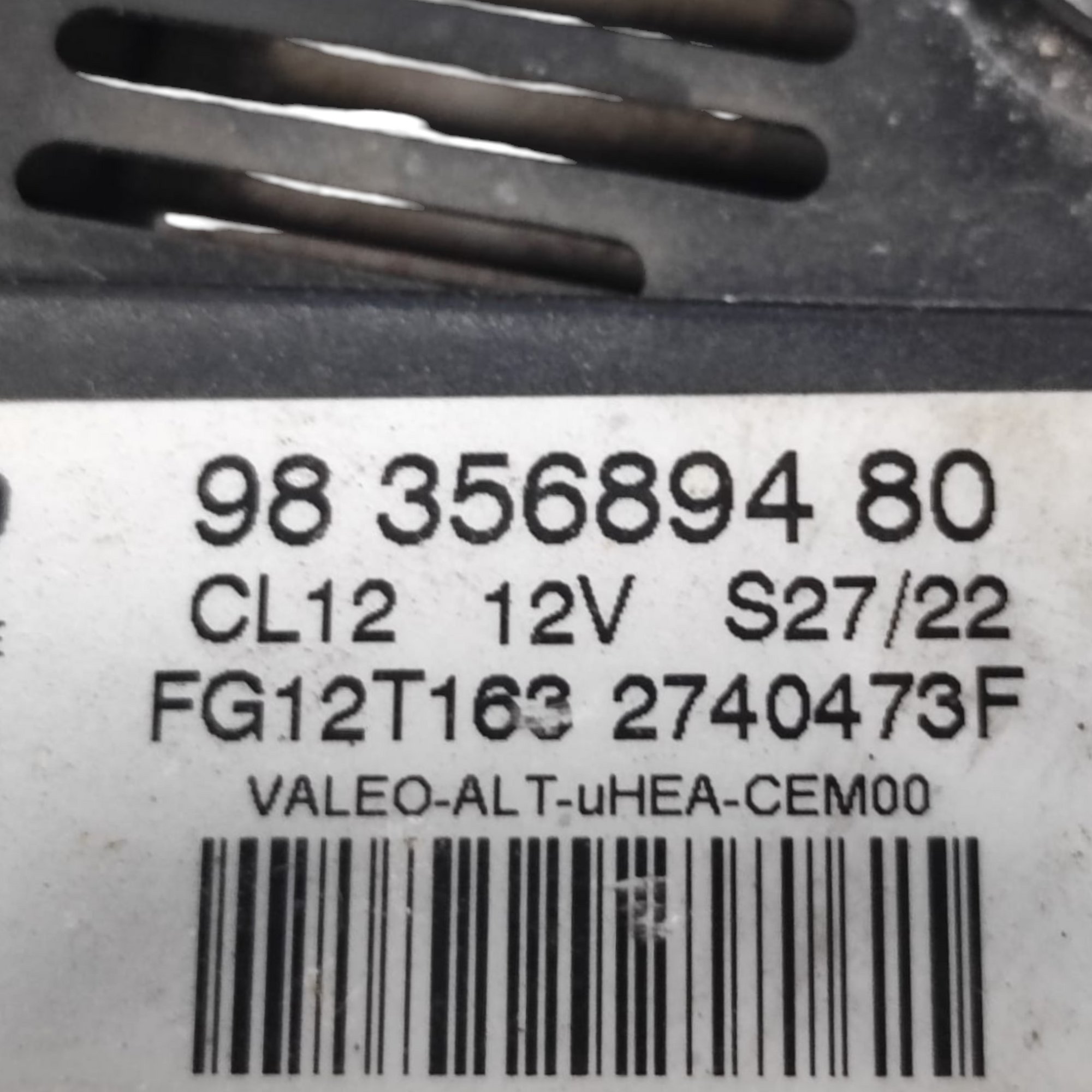 Alternatore peugeot 208 1.2 benzina cod: 9835689480 (2012-2019)