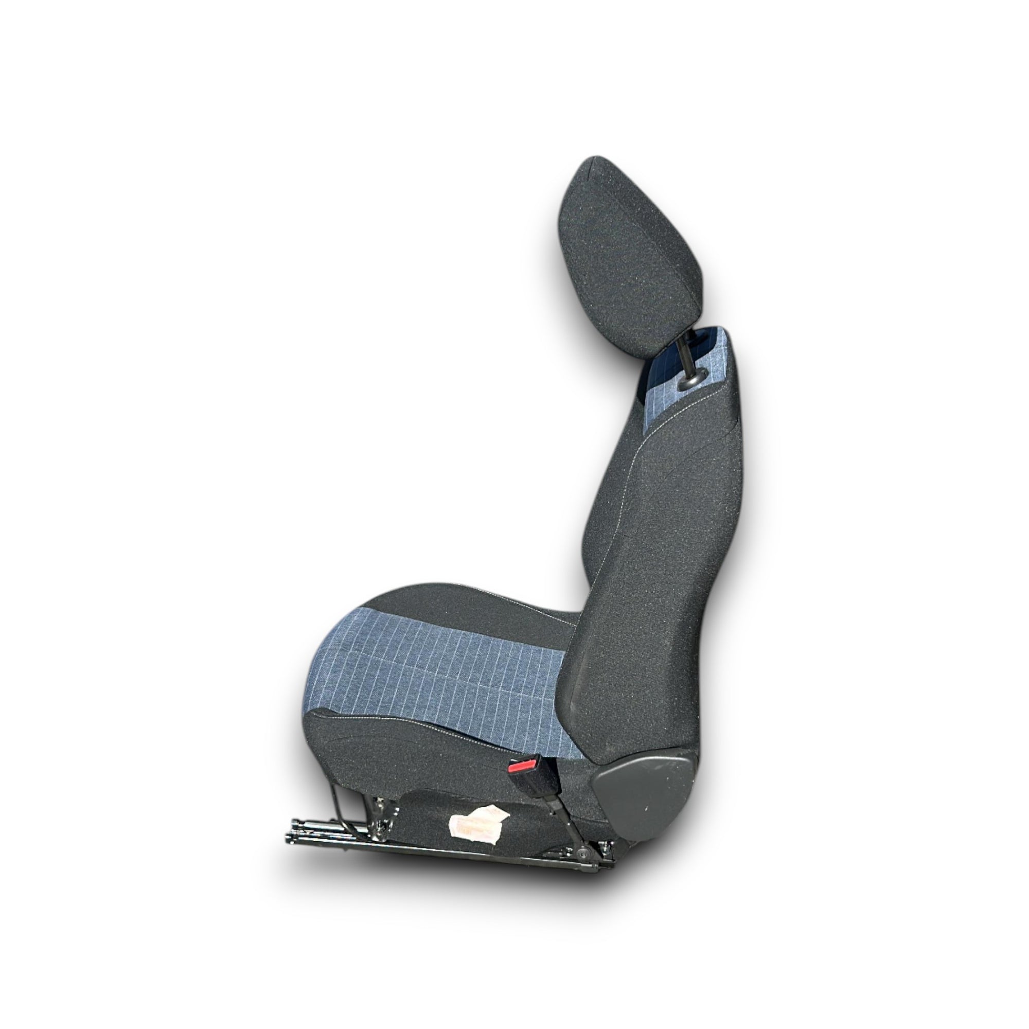 Voorkant passagiersstoel Opel Corsa F (2019 > ) in zwart en blauw stof 