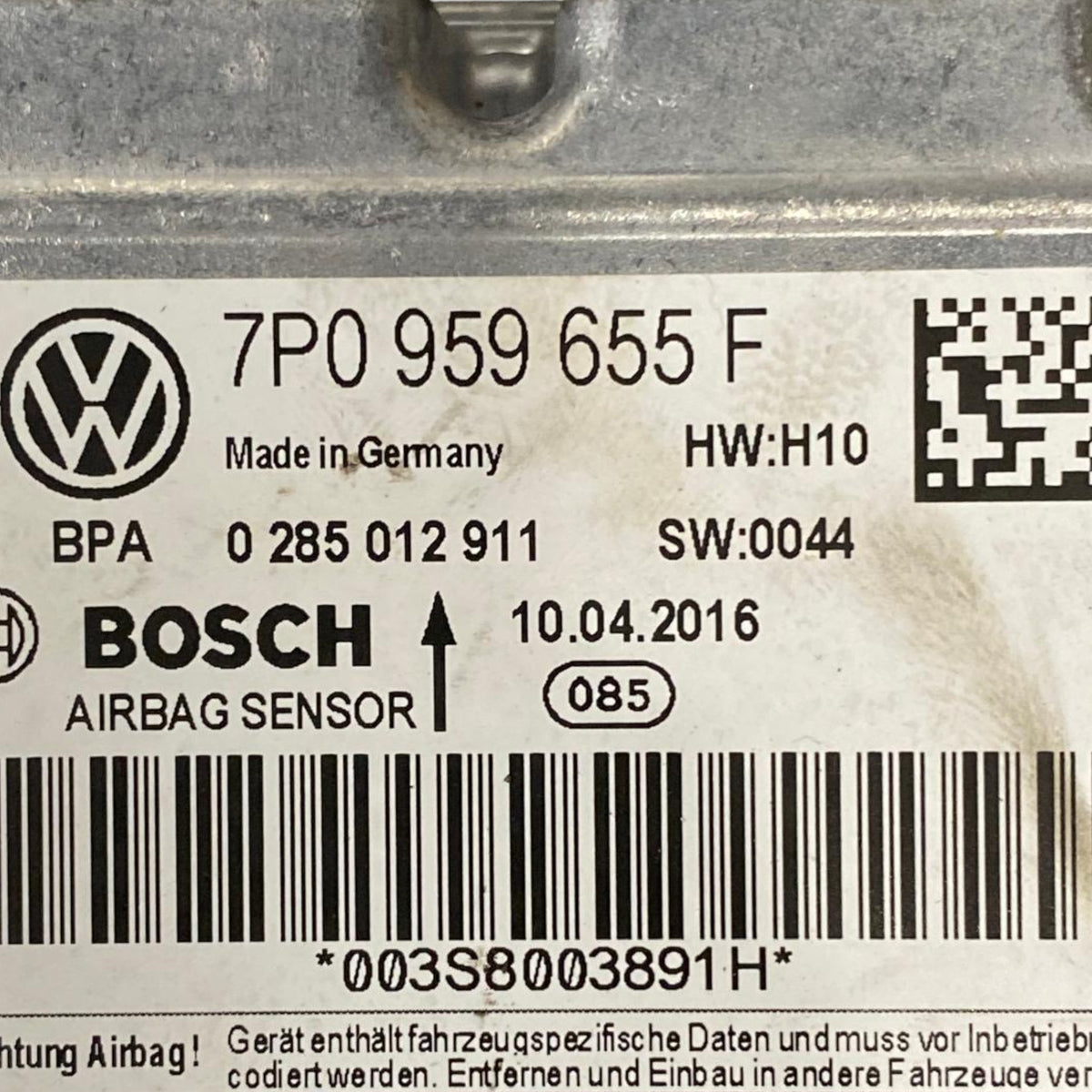 Centralina airbag porsche cayenne ii 92a (2010-2017) Cod: 7p0959655f