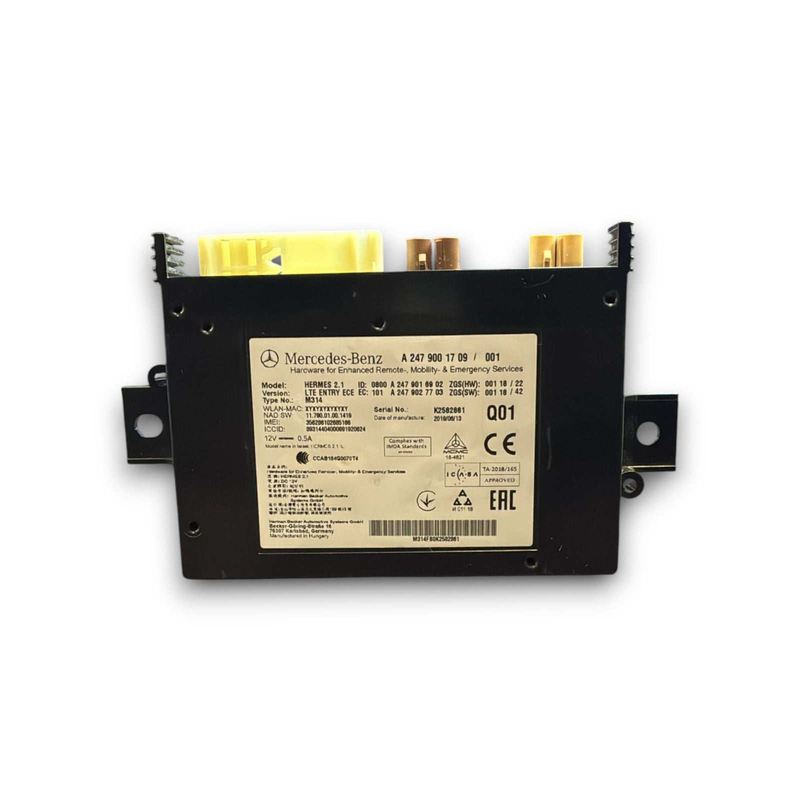 Centralina bluetooth mercedes-benz sprinter 3 cod . a2479001709001 (2018 >)