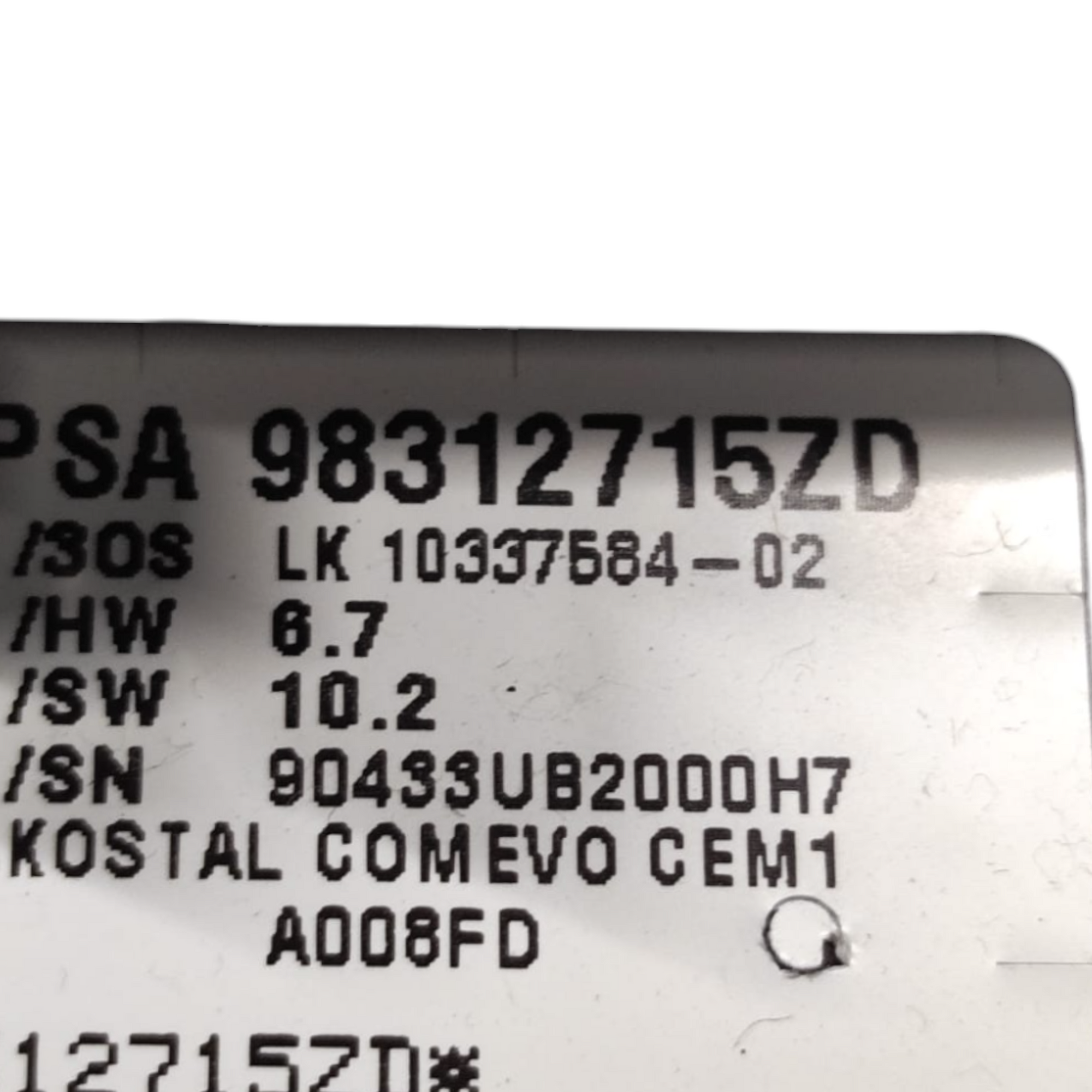 Lichtschalter mit Spiralkontakt Citroen C3 Code: 98312715zd (2016-2023) 