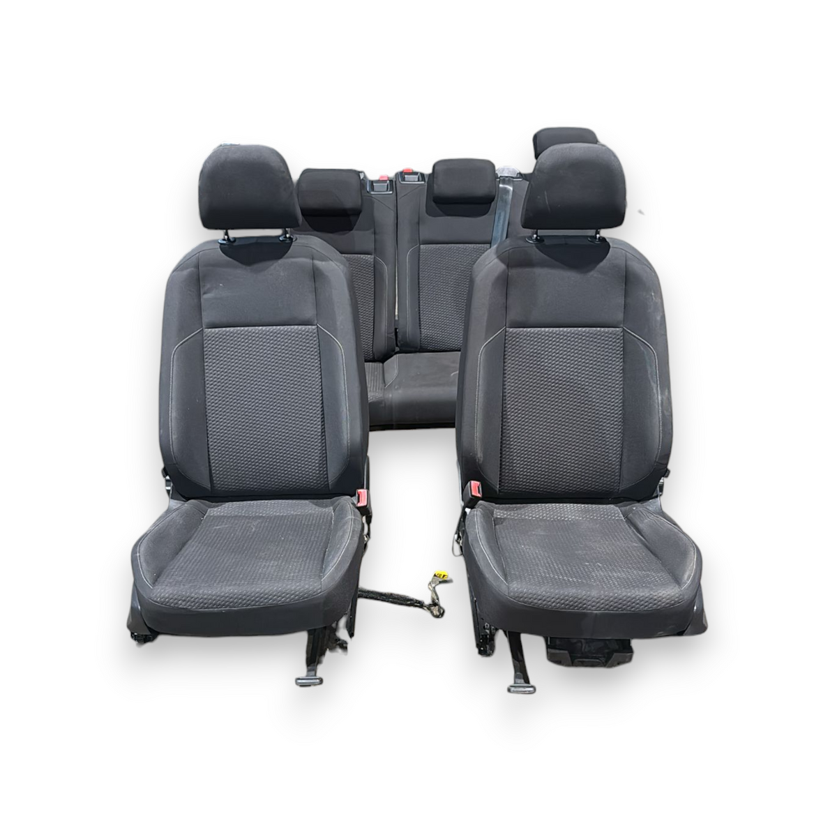 Tappezzeria / sedili in stoffa neri volkswagen polo aw1 (2017-) + pannelli porta