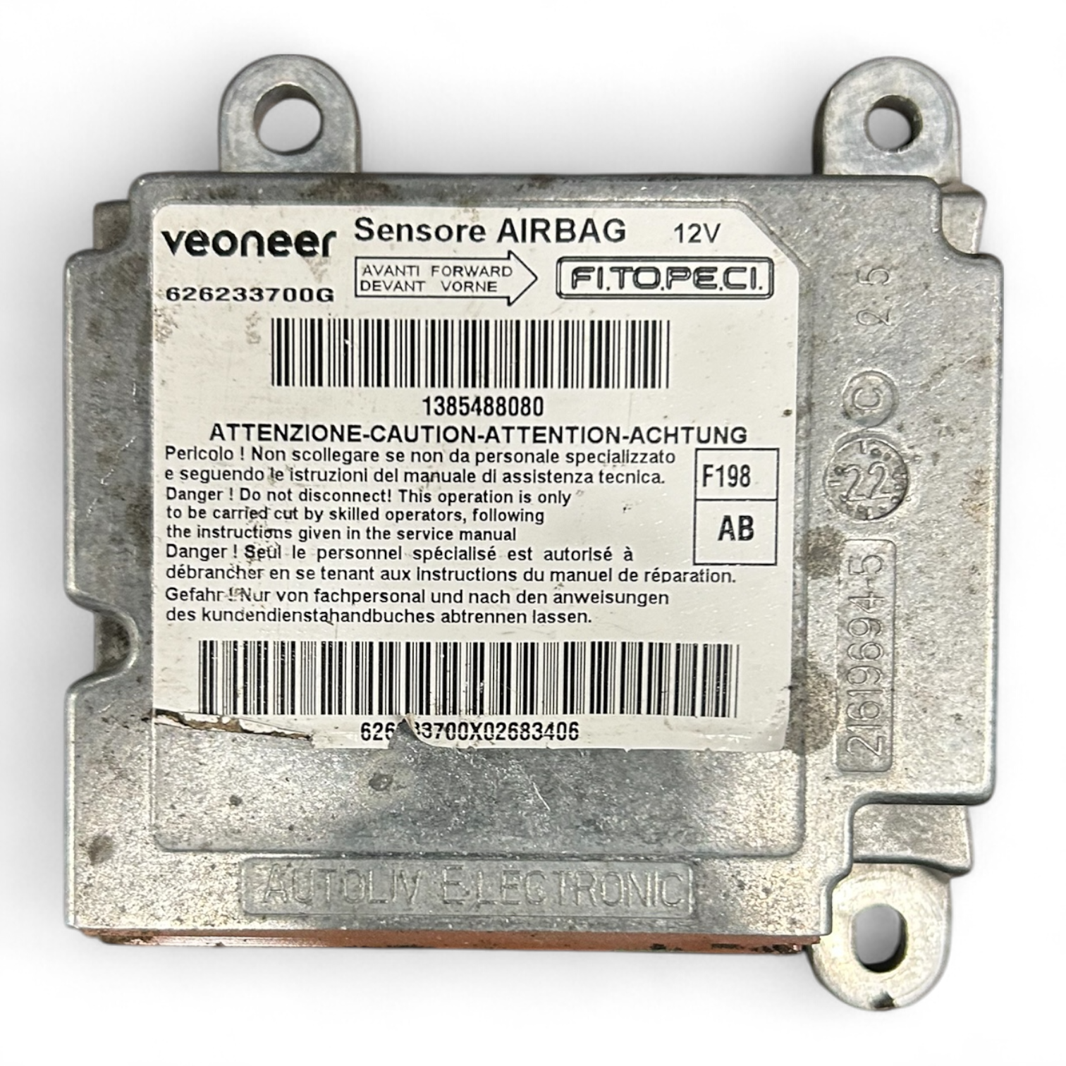 Centralina airbag fiat fiorino kod:1385488080 (2007 >) 