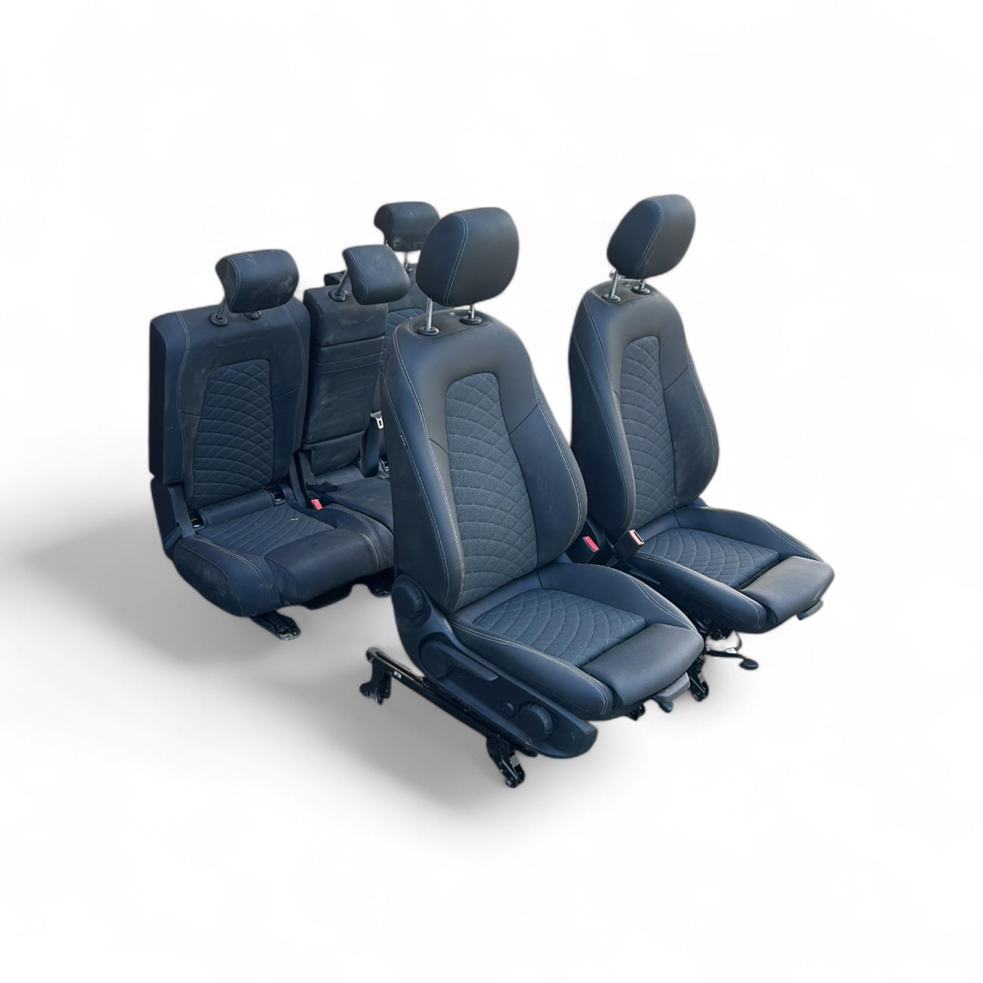 Tapeciranje / sjedala od crne kože i tkanine Mercedes Benz GLB (X247) (2019 > ) 