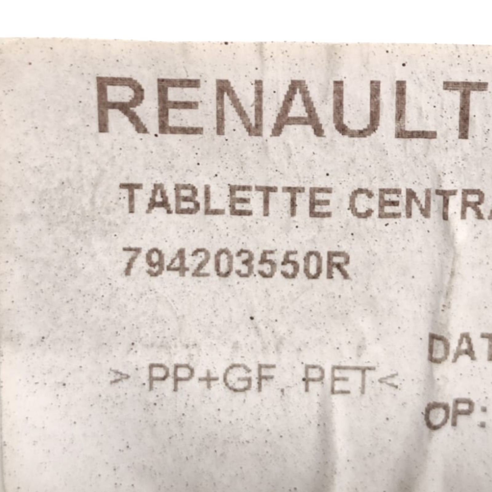 Stojalo za klobuke / Polica Renault Clio V koda: 794203550r (2019-)