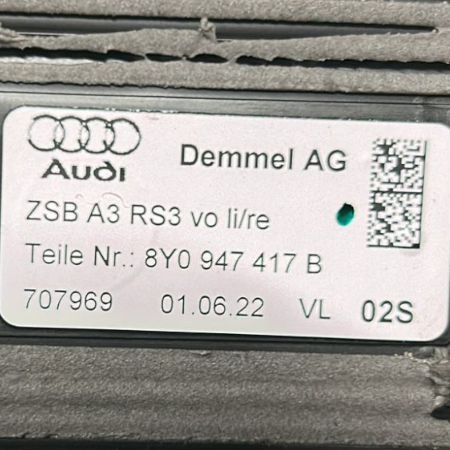Coppia battitacco anteriori retroilluminati audi rs3 cod:8Y0947417B (2021 >)