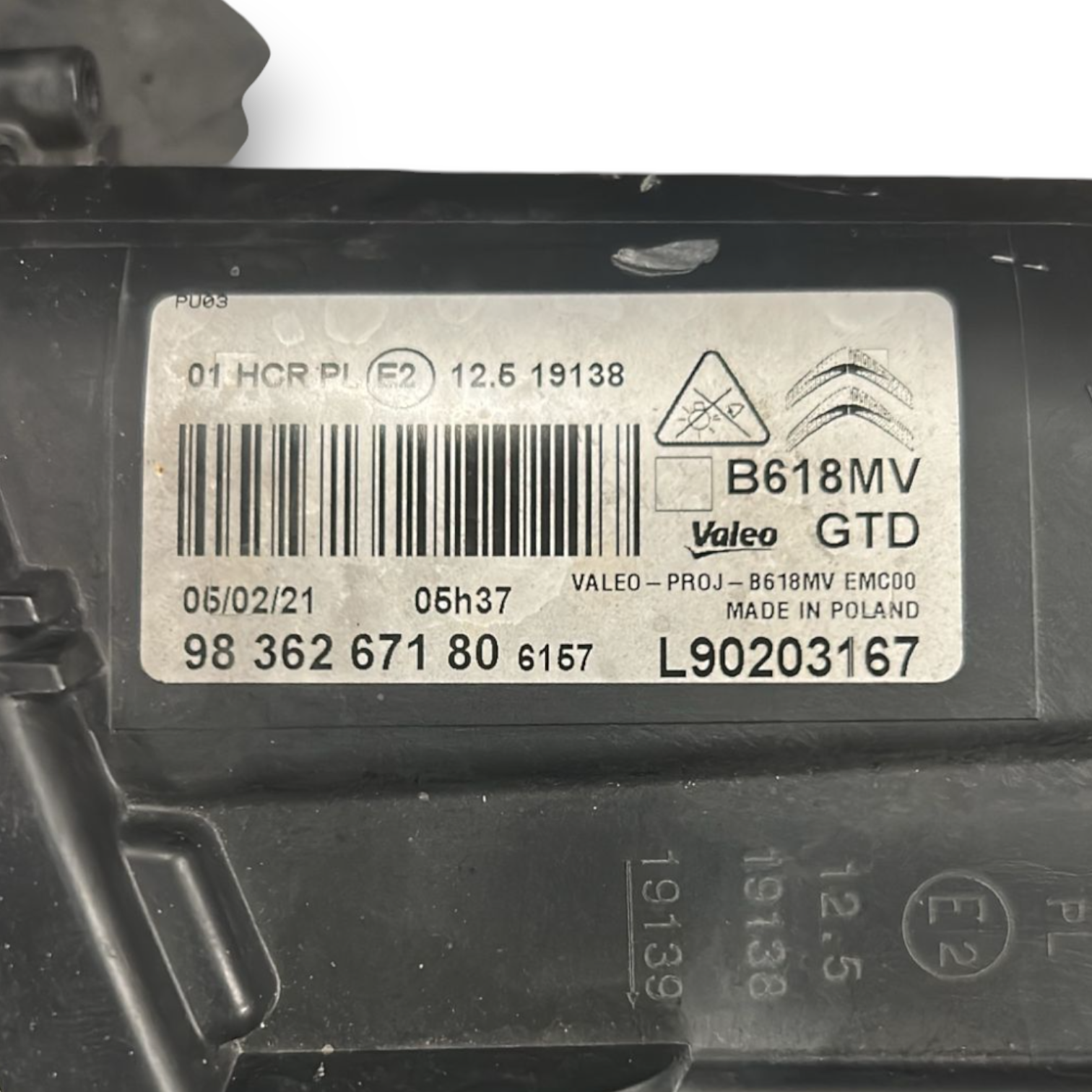 Žaromet / sprednja luč levo citroen c3 koda:9836267180 (2016 > 2023) 