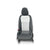 Voertuigstoel bestuurder Toyota Yaris C (XP130) (2011 > 2019) in zwart en wit stof 