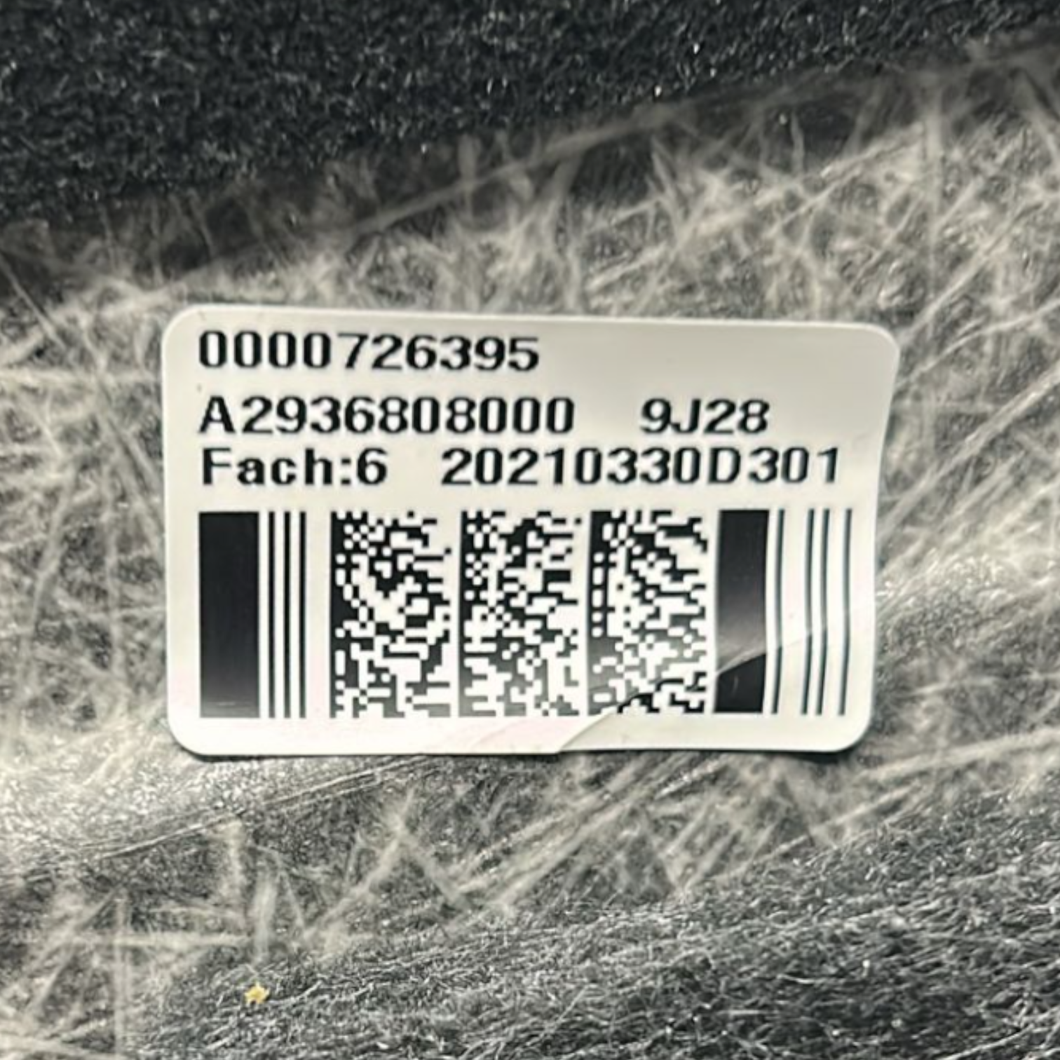 Preproga / polica mercedes benz eqc kod:A2936808000 (2019 > 2023) 