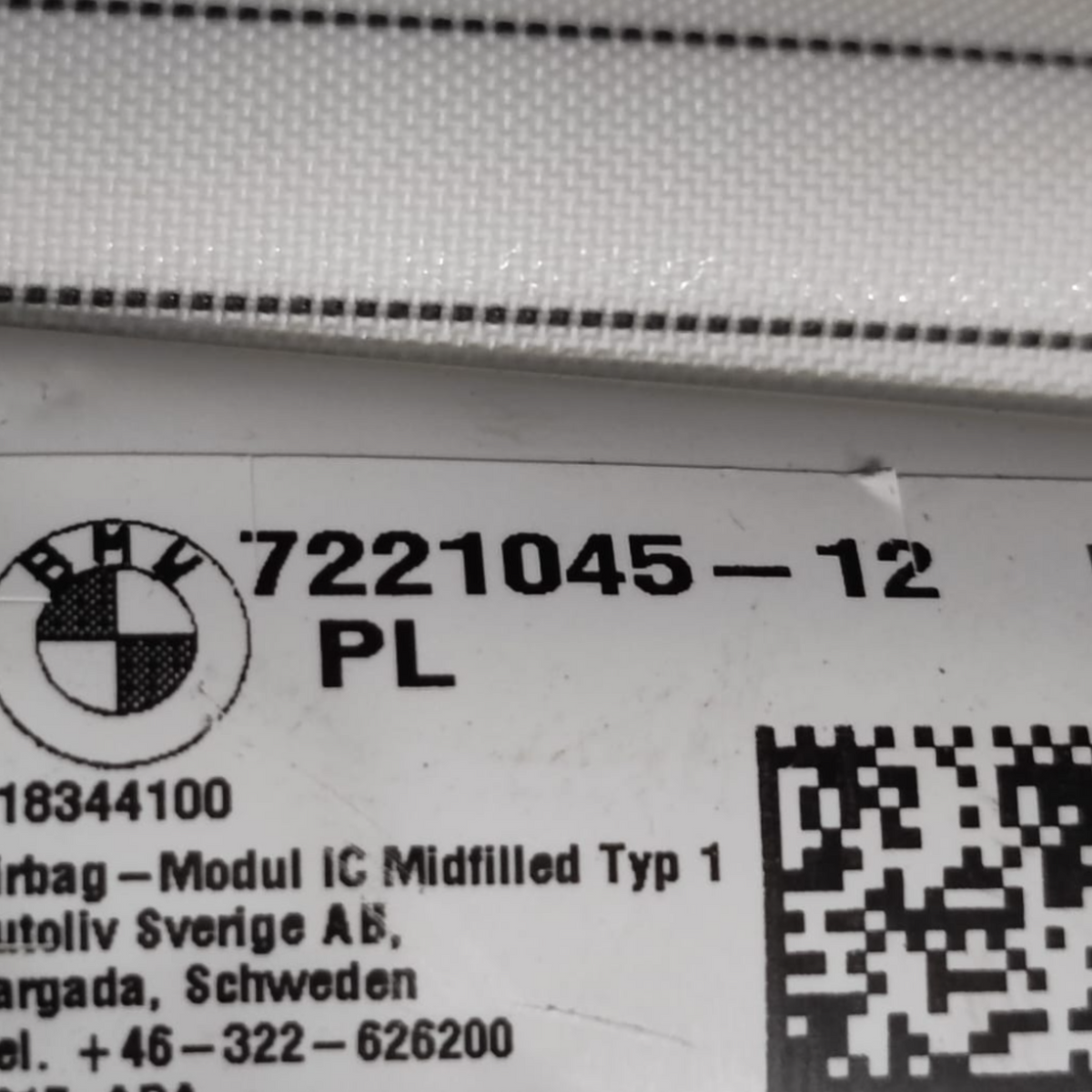 Airbag A Tendina Sinistro Bmw Serie 1 F20 COD: 722104512 (2011-2019)