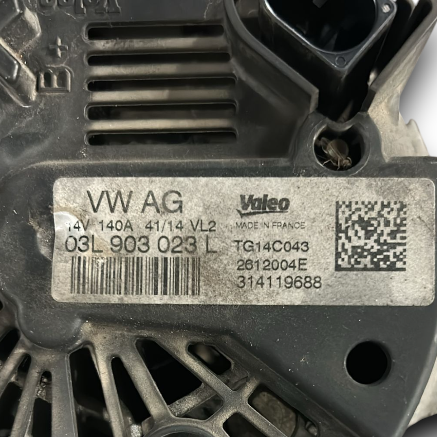 Alternator audi a3 1.6 dizel koda:03L903023L (2012 > 2020) 