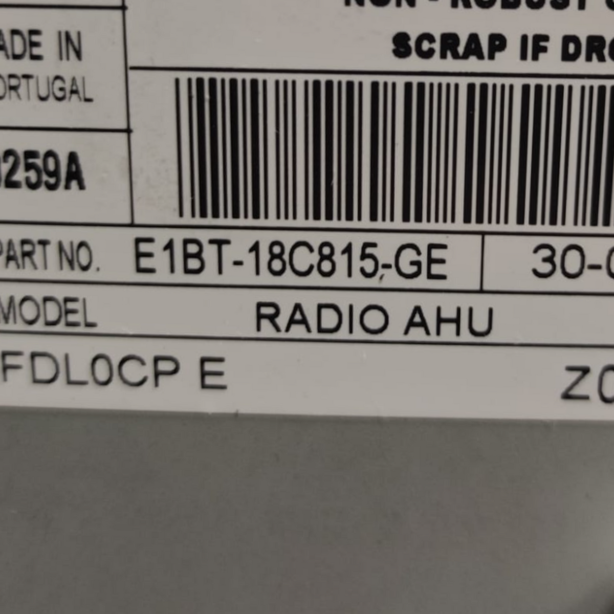 Koda krmilne enote avtoradia Ford c-max: e1bt18c815ge (2010-2019)