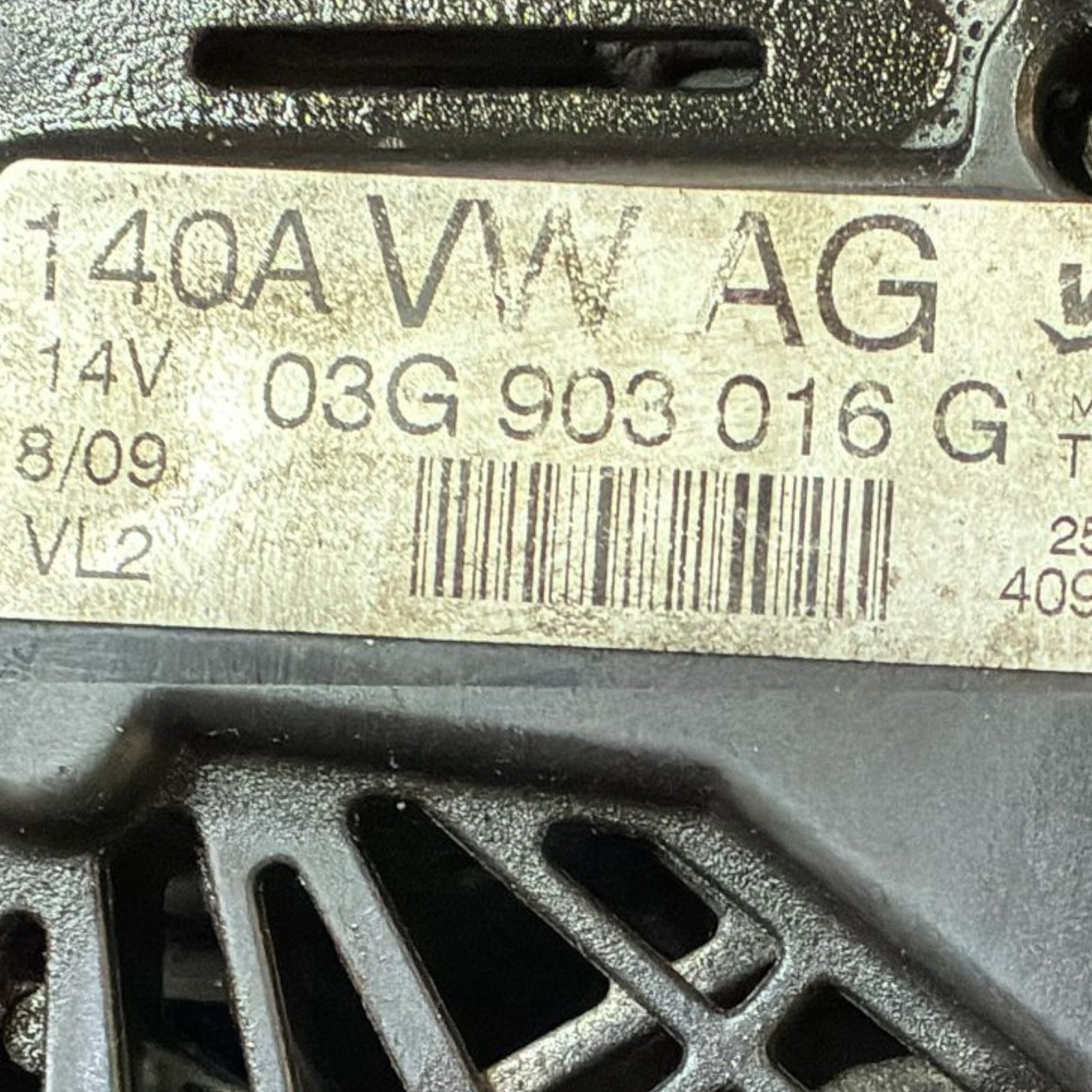 Generator Audi A4 B8 Cod. 03G903016G 2.0 Diesel (2007 > 2015) 