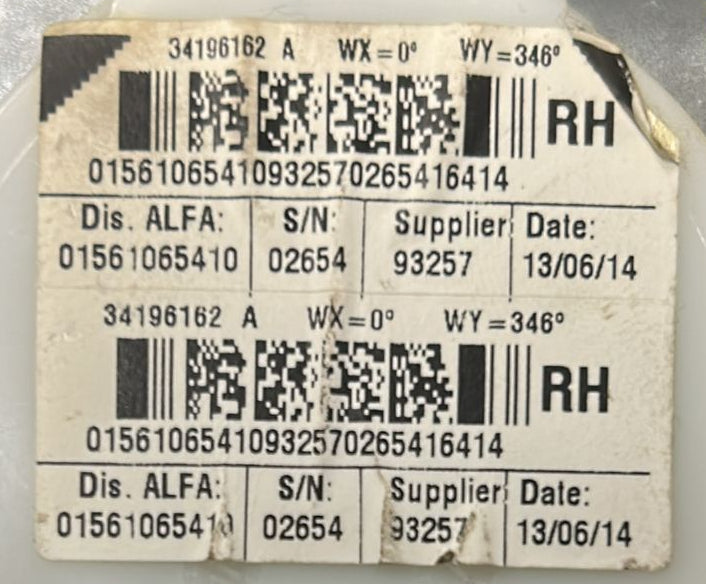 Zadnja desna varnostna pas alfa romeo giulietta kod:01561065410 (2010 > 2020) 