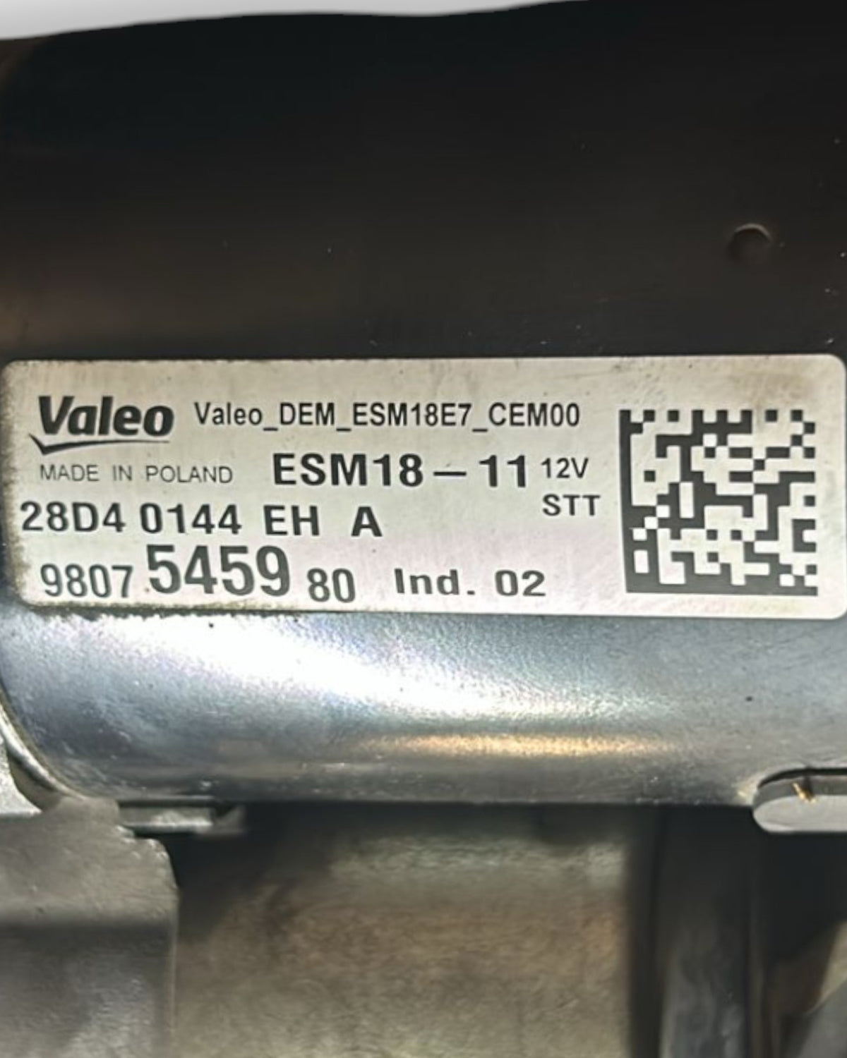 Starter Motor Peugeot 208 I 1.0 Petrol code.9807545980 (2012 > 2019) 