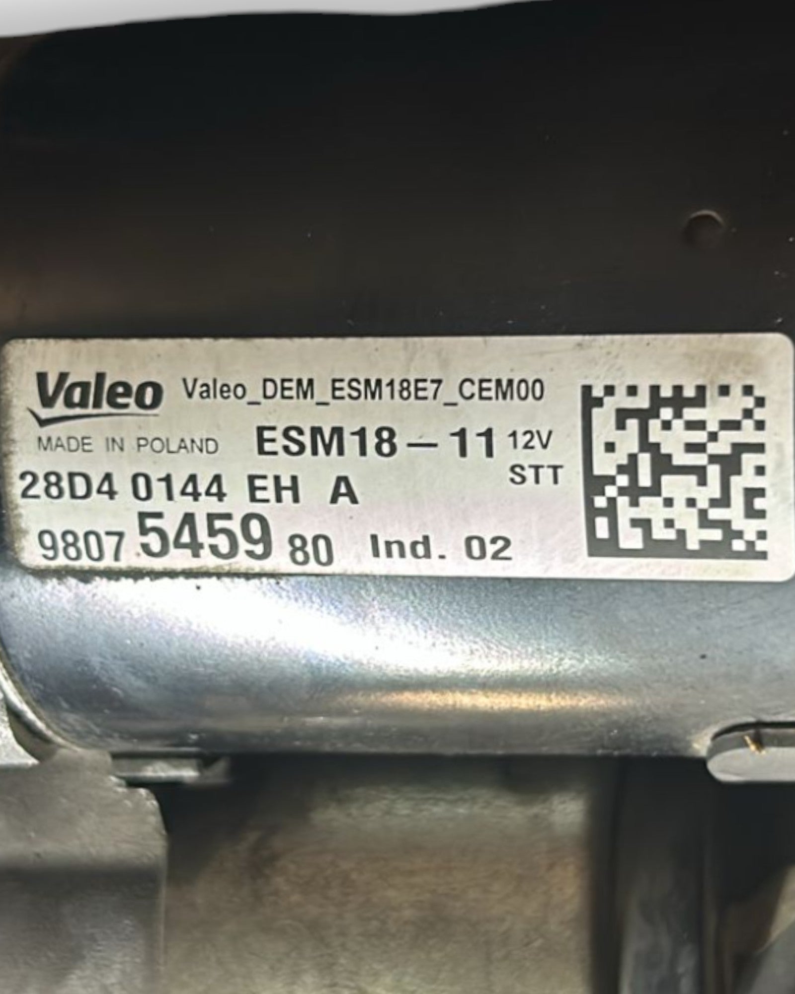 Starter Motor Peugeot 208 I 1.0 Petrol code.9807545980 (2012 > 2019) 