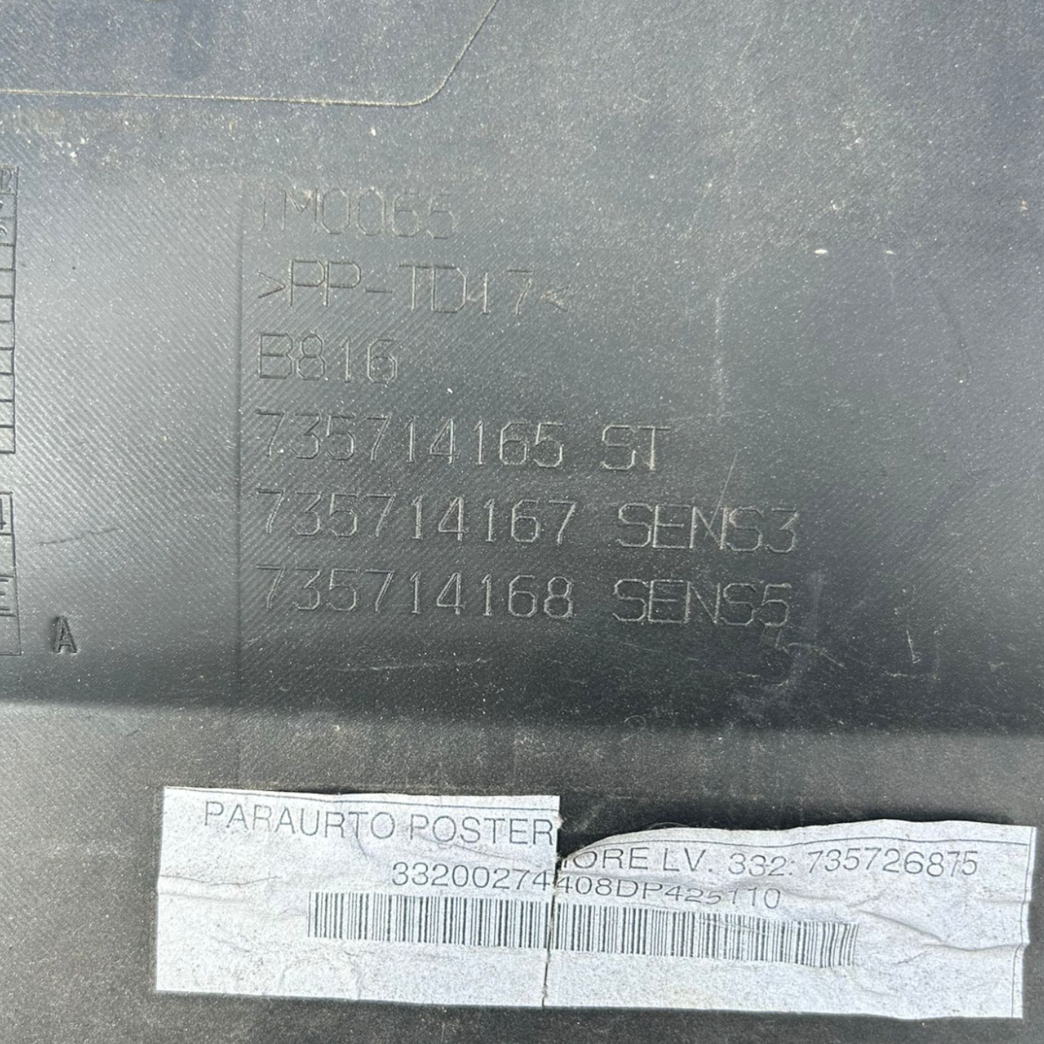 Paraurti posteriore fiat 500e cod:735714165 (2020 >)