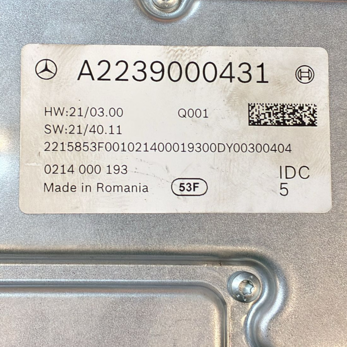 Radar control unit / sensor Mercedes-Benz Class C W206 code: A2239000431 (2021 ->) 