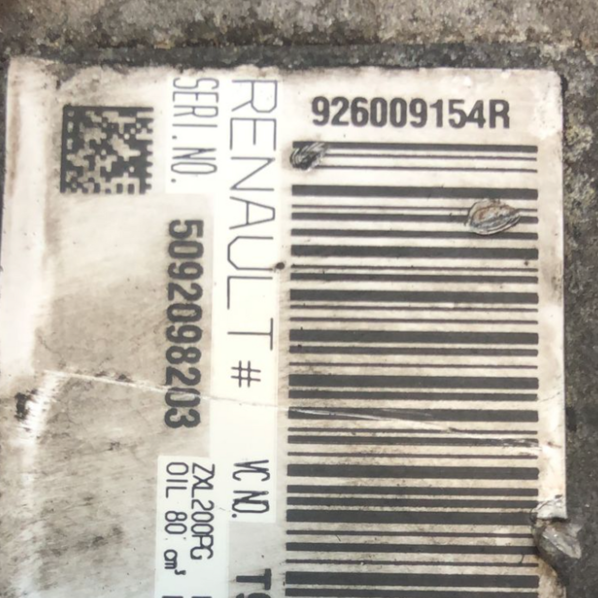 Air Conditioning Compressor Dacia Sandero 1.5 Diesel (2012 > 2020) code:926009154R 