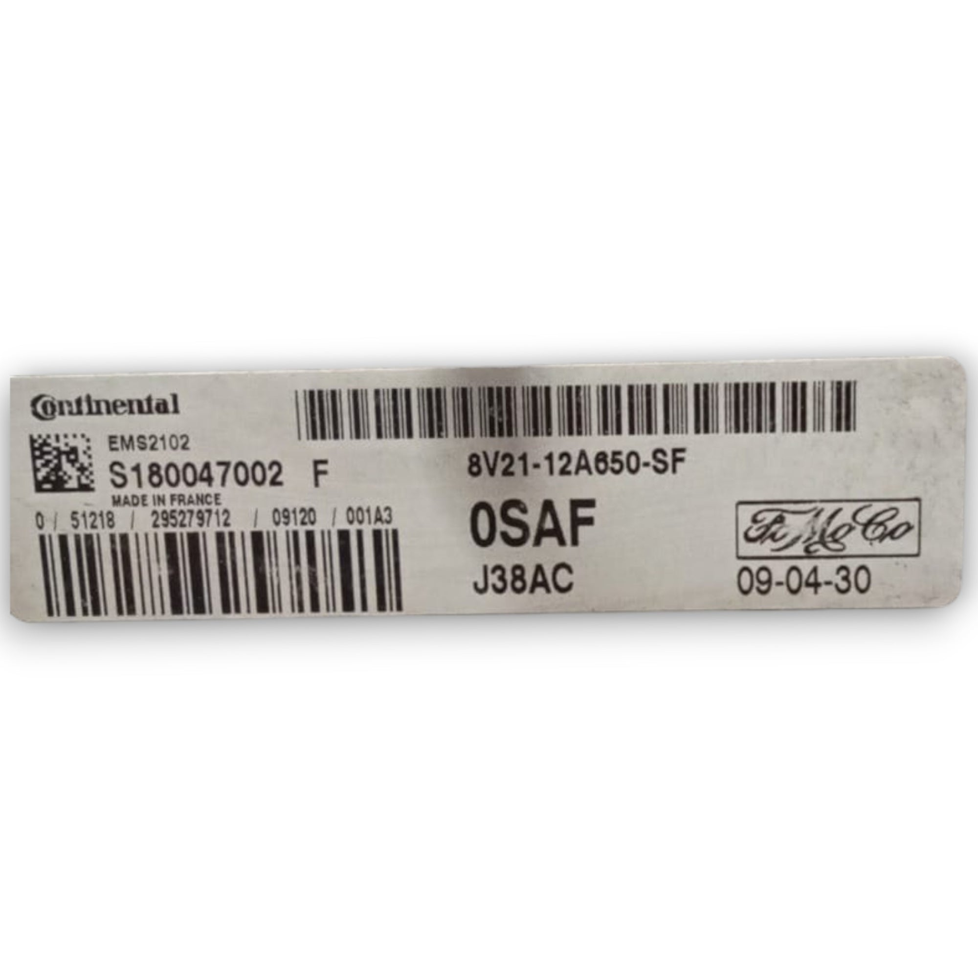 Motorsteuergerät Ford Fiesta VI, Cod. 8v21-12a650-sf, 1.2 Benzin (2008 > 2017) 