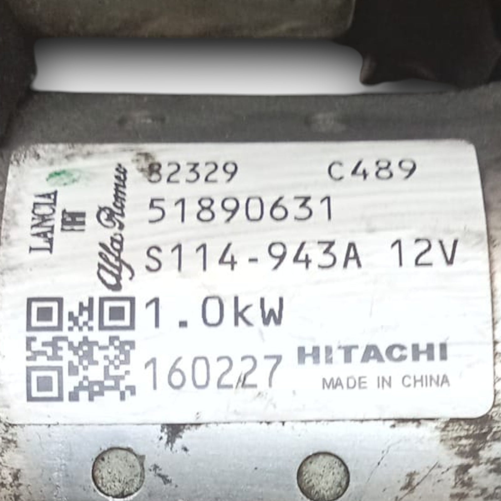 Anlasser Fiat Panda Cod. 51890631 1.2 Benzin (2003 > 2012) 