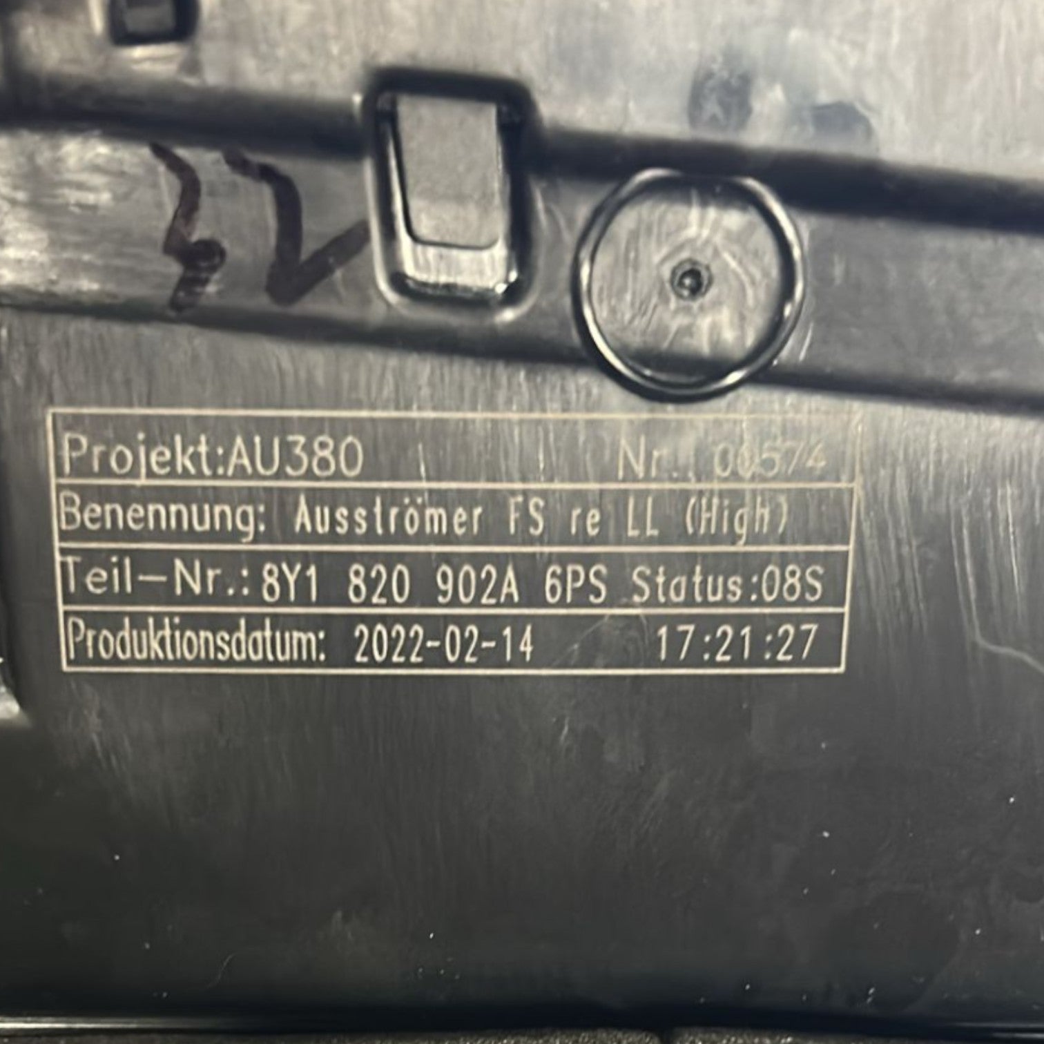 Bocchetta aria cruscotto destra audi a3 8y cod:8Y1820902A (2021 >)