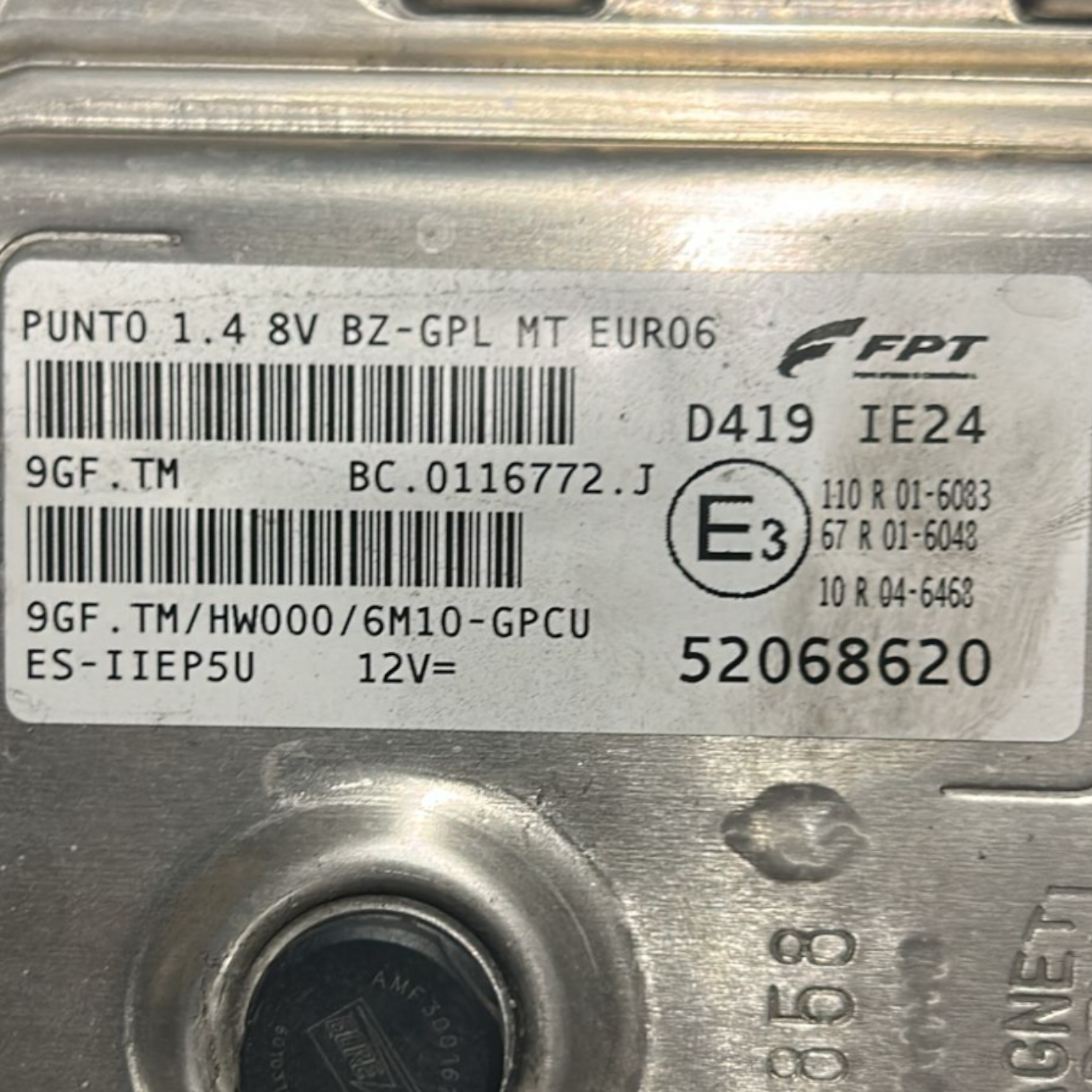 Centralina ecu motore fiat grande punto 1.4 benzina cod:52068620 (2005 > 2012)