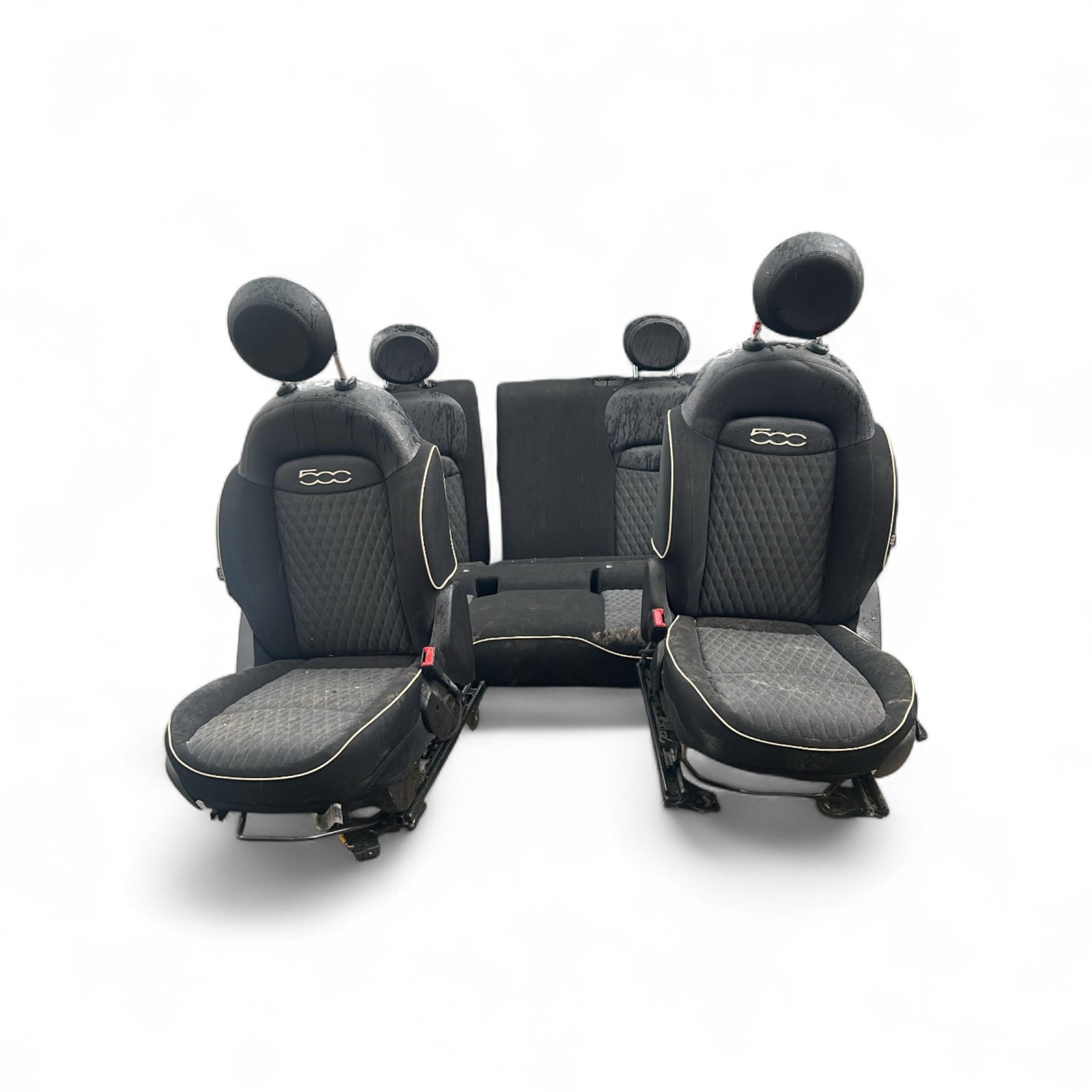 Tappezzeria / sedili in pelle e stoffa neri e grigi Fiat 500X Sport (2014 > )