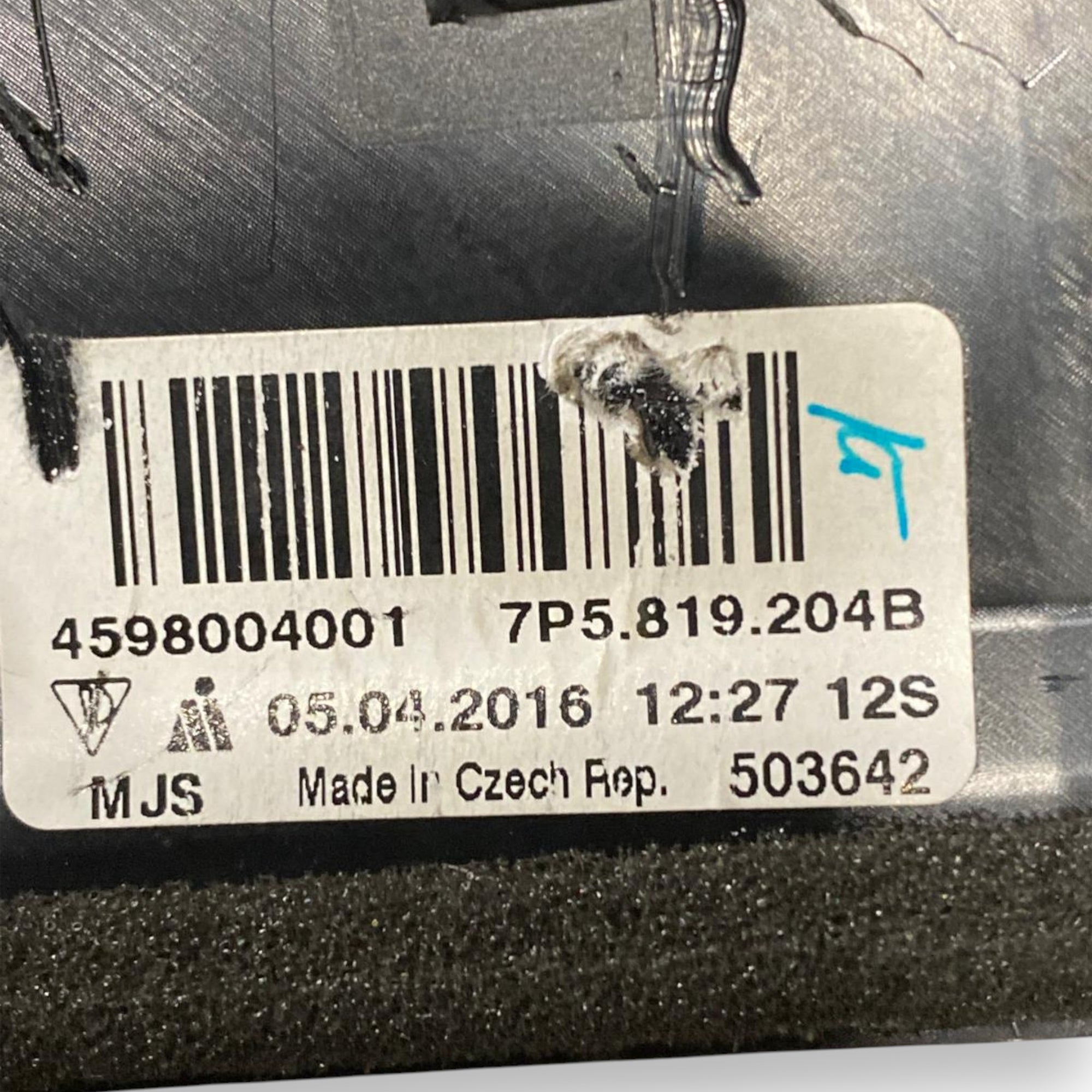 Bocchetta aria destra (dx) porsche cayenne 92a (2010-2017) cod: 7p5819204b