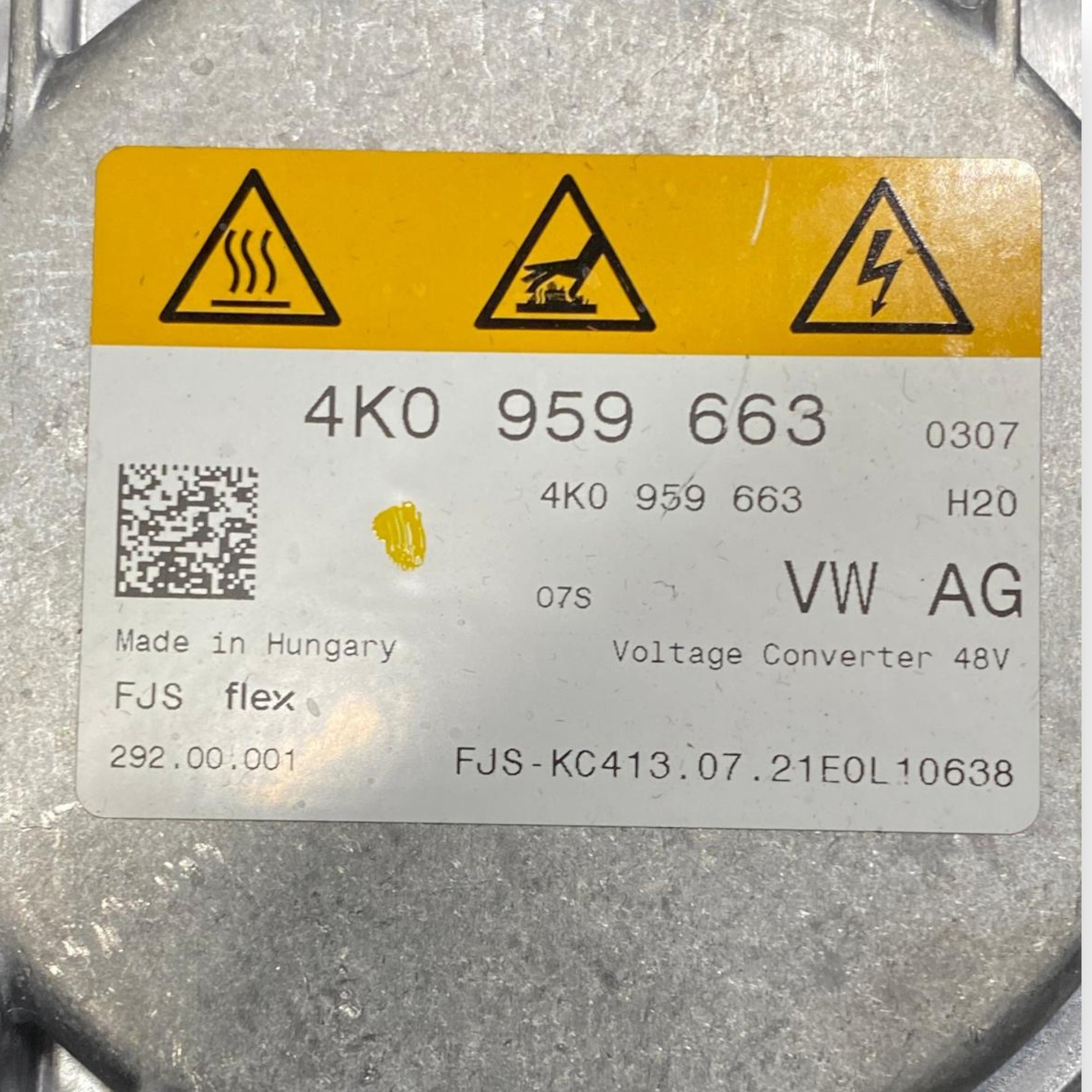 Krmilna enota pretvornika napetosti audi q8 3.0 diesel - hybrid (2018-2023) Koda: 4k0959663