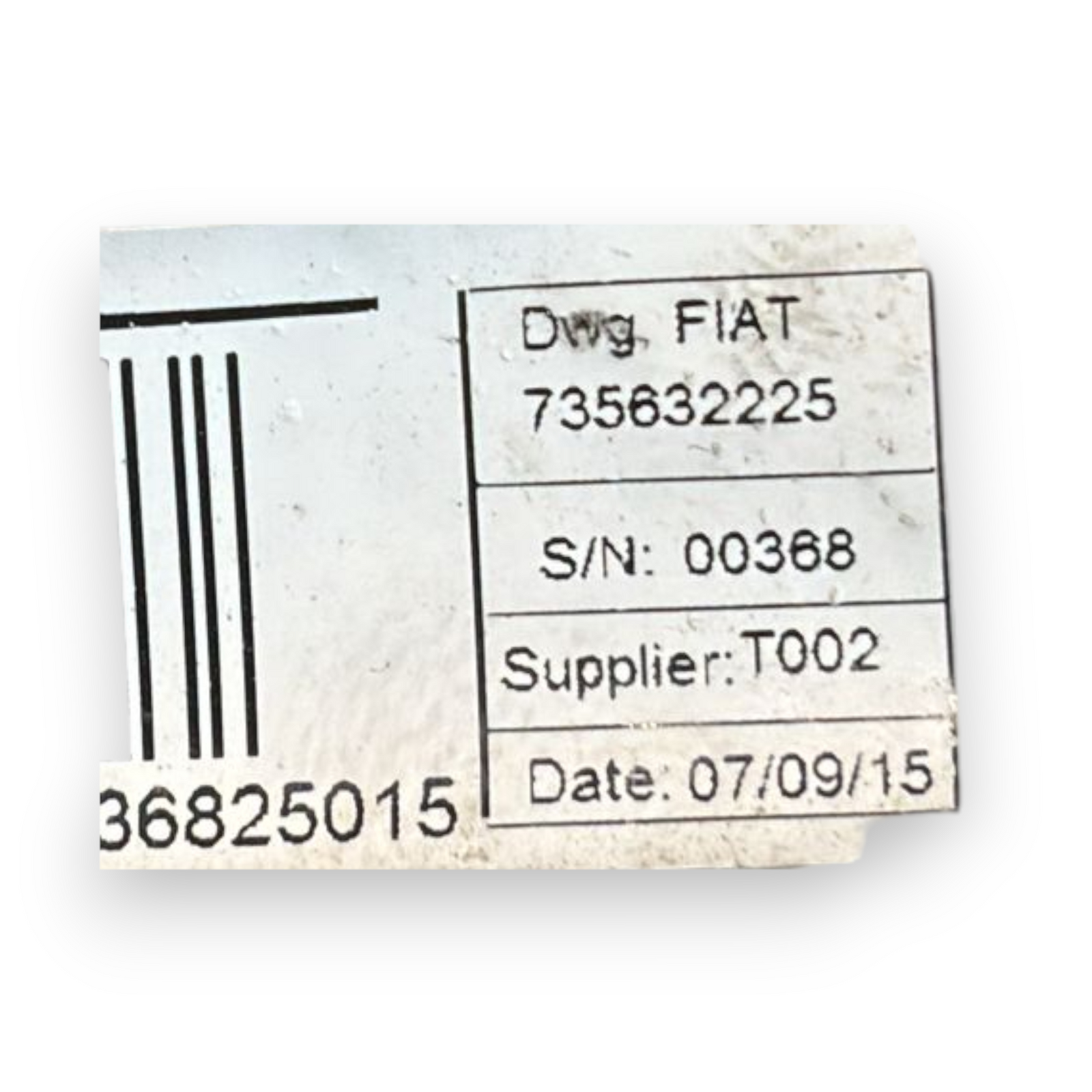 Cintura di sicurezza anteriore sinistra (sx) fiat qubo cod:735632225 (2008-2019)