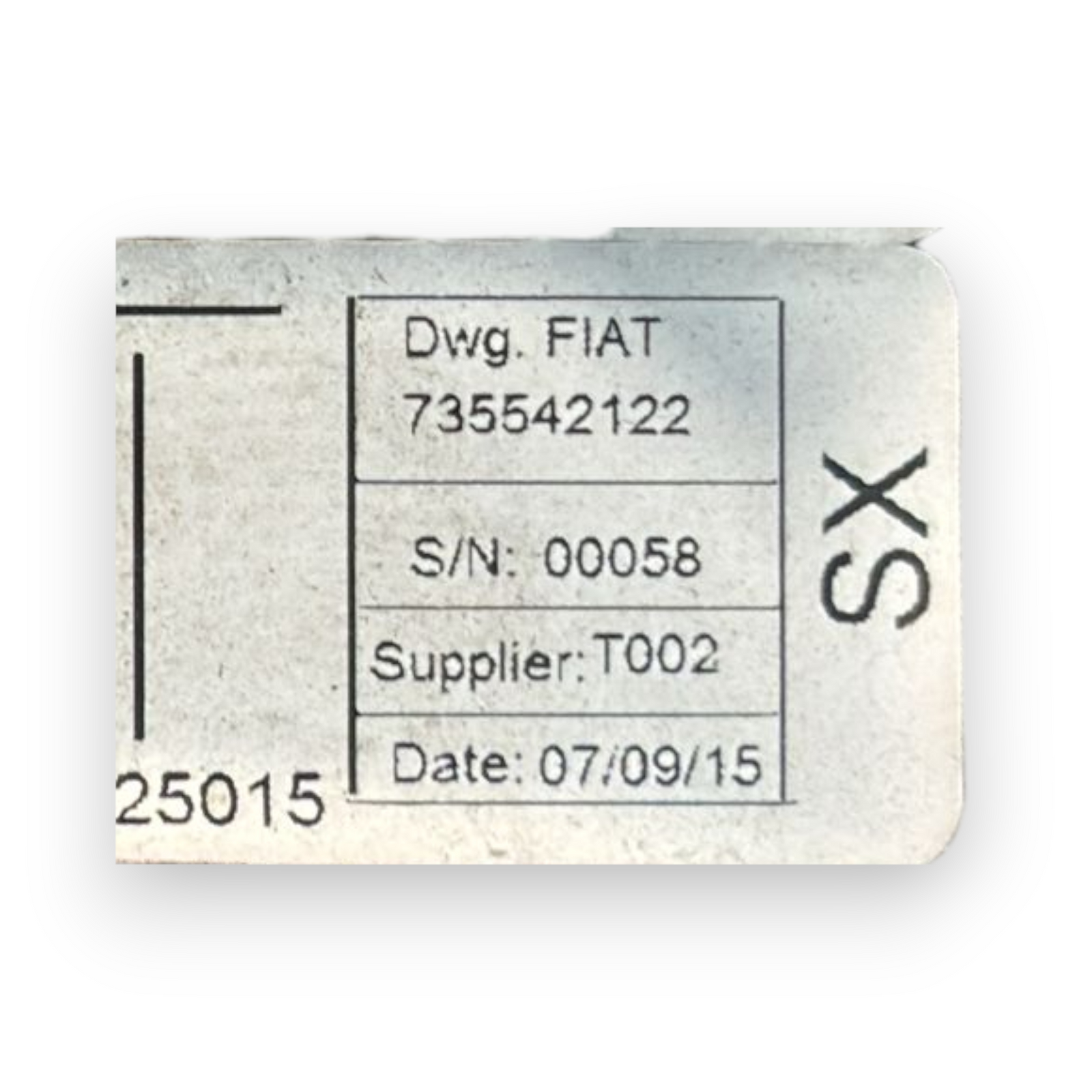 Cintura di sicurezza posteriore sinistra (sx) fiat qubo cod:735542122 (2008-2019)