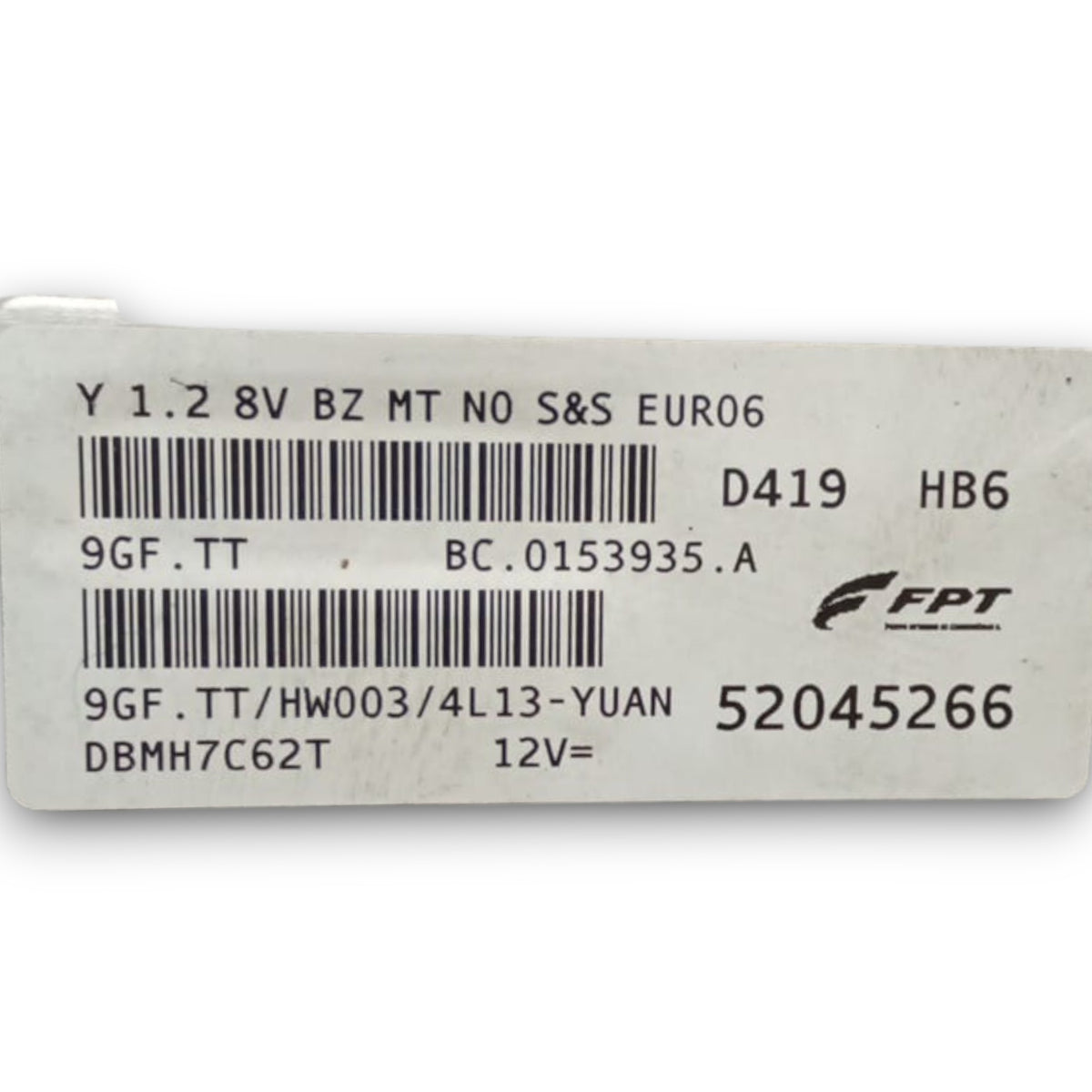 Centralna enota ECU motorja Lancia Ypsilon II koda . 52045266 1.2 bencin (2011 > 2024) 