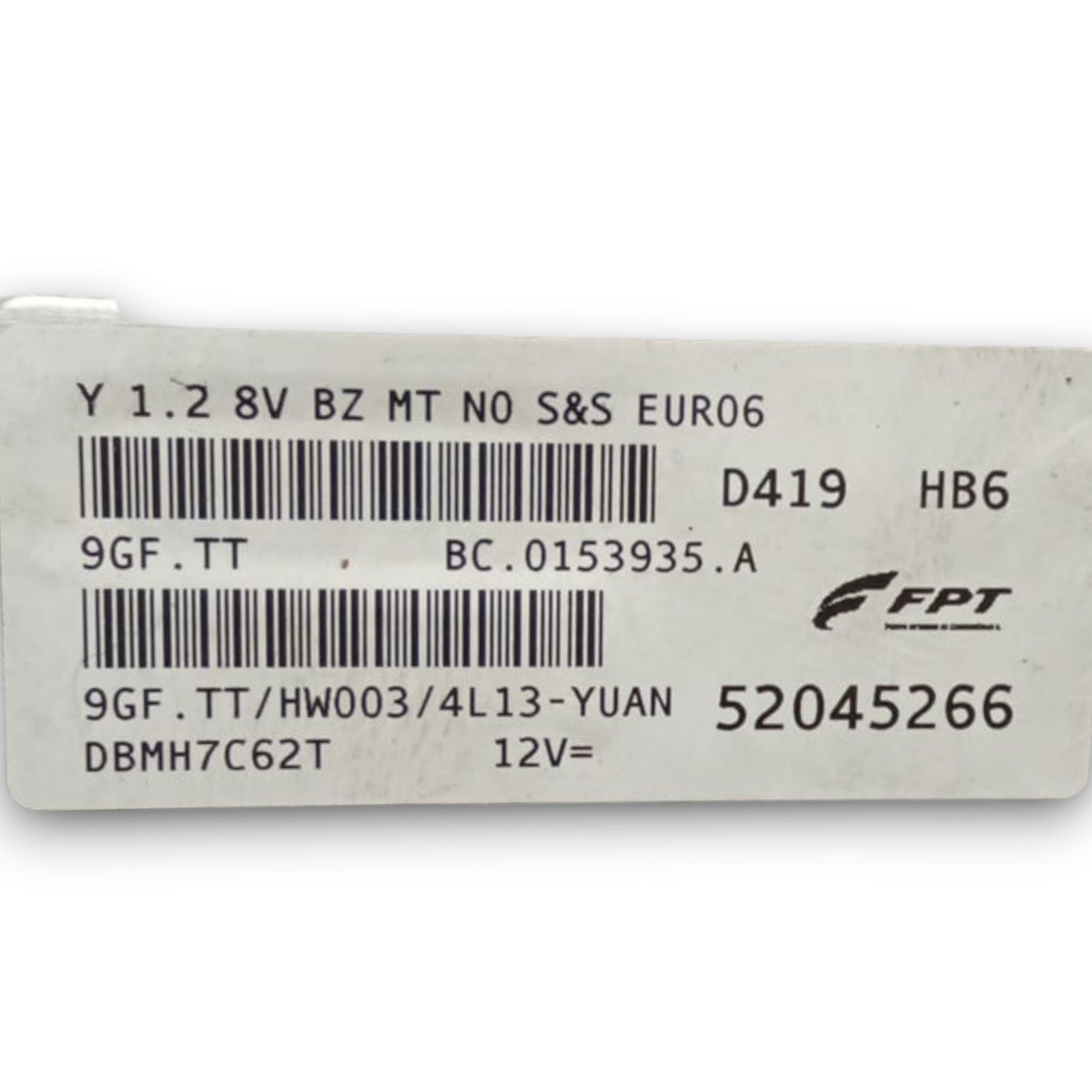 Centralna enota ECU motorja Lancia Ypsilon II koda . 52045266 1.2 bencin (2011 > 2024) 