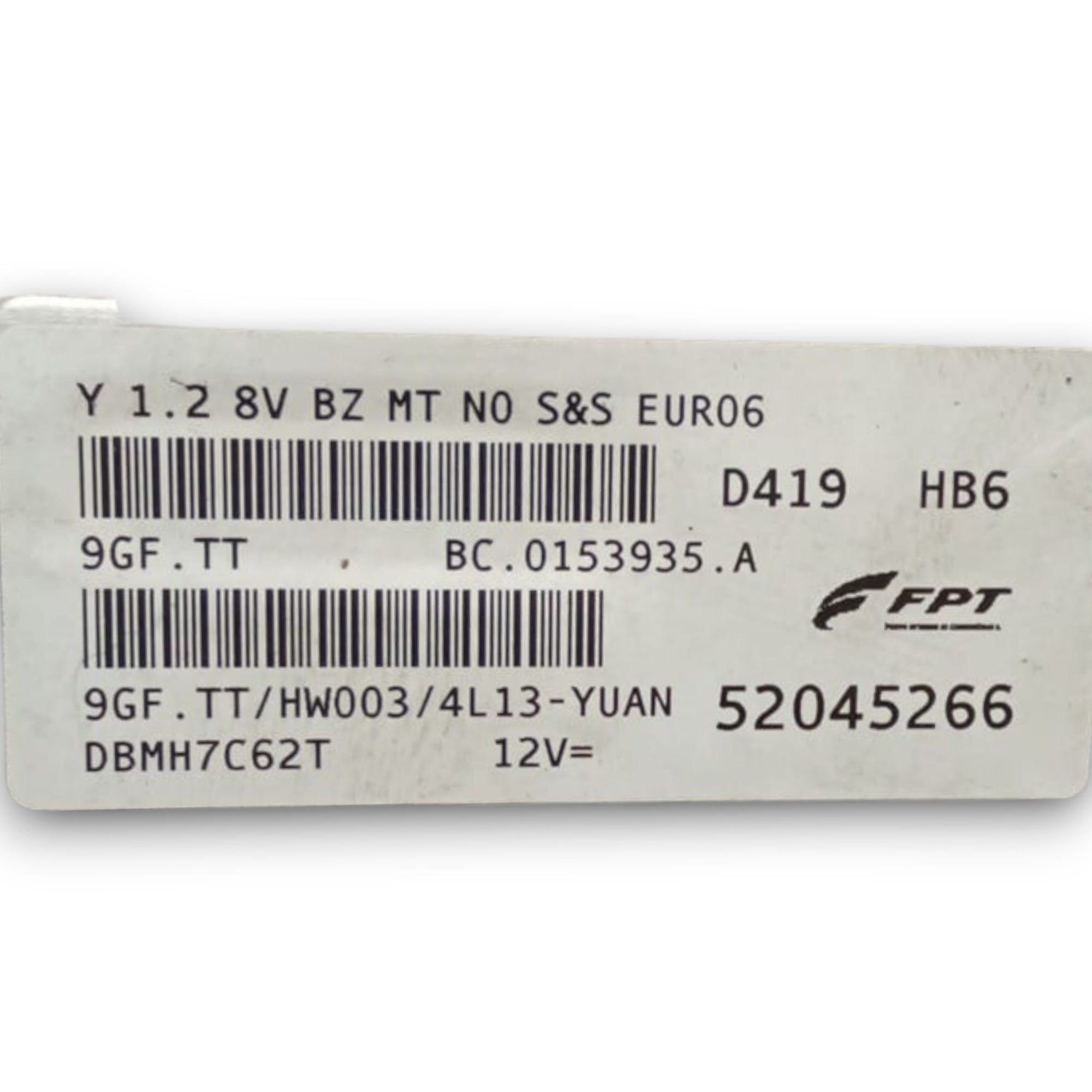 Centralna enota ECU motorja Lancia Ypsilon II koda . 52045266 1.2 bencin (2011 > 2024) 