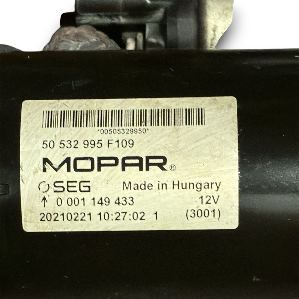 Starter motor alfa romeo stelvio cod. 50532995f109 2.2 diesel (2016 >) 