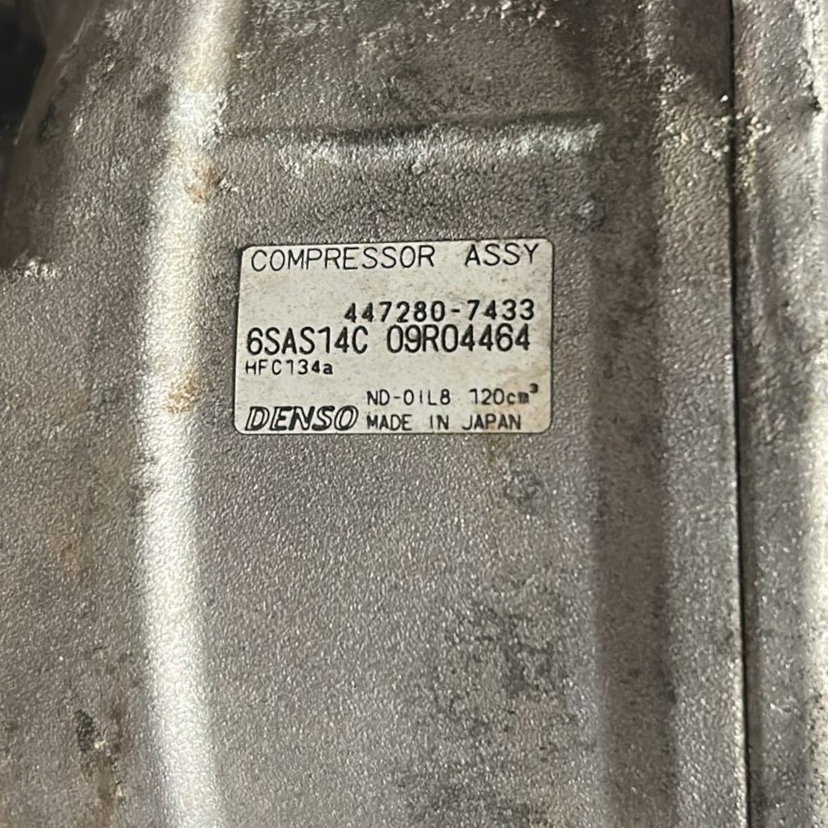 Air conditioning compressor mercedes class a w176 1.5 diesel code:447280-7433 (2012 > 2020) 