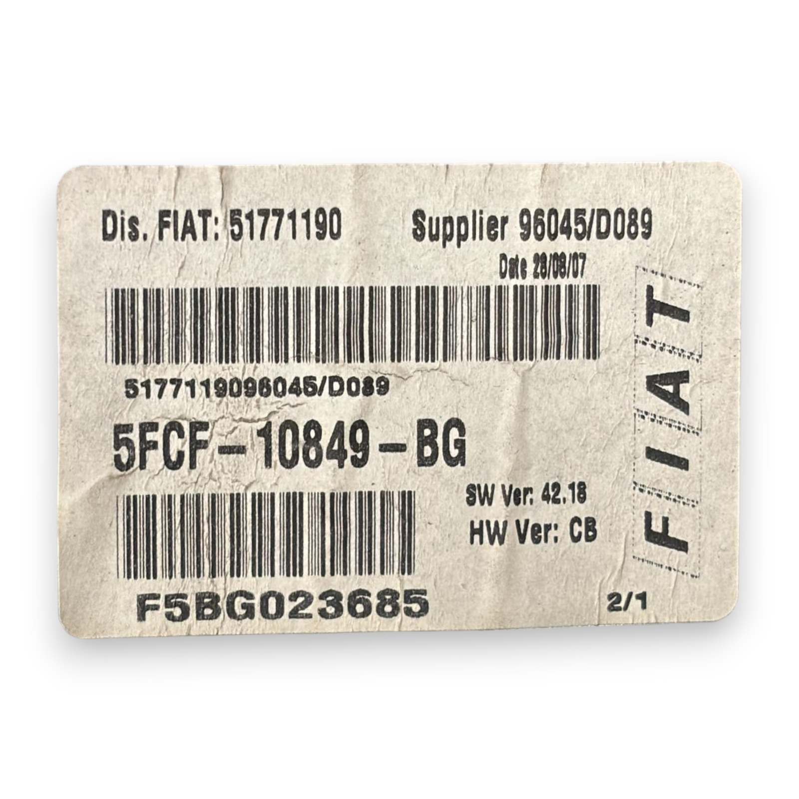 Speedometer / odometer fiat stilo 1.9 diesel code:51771190 (2001-2010) 