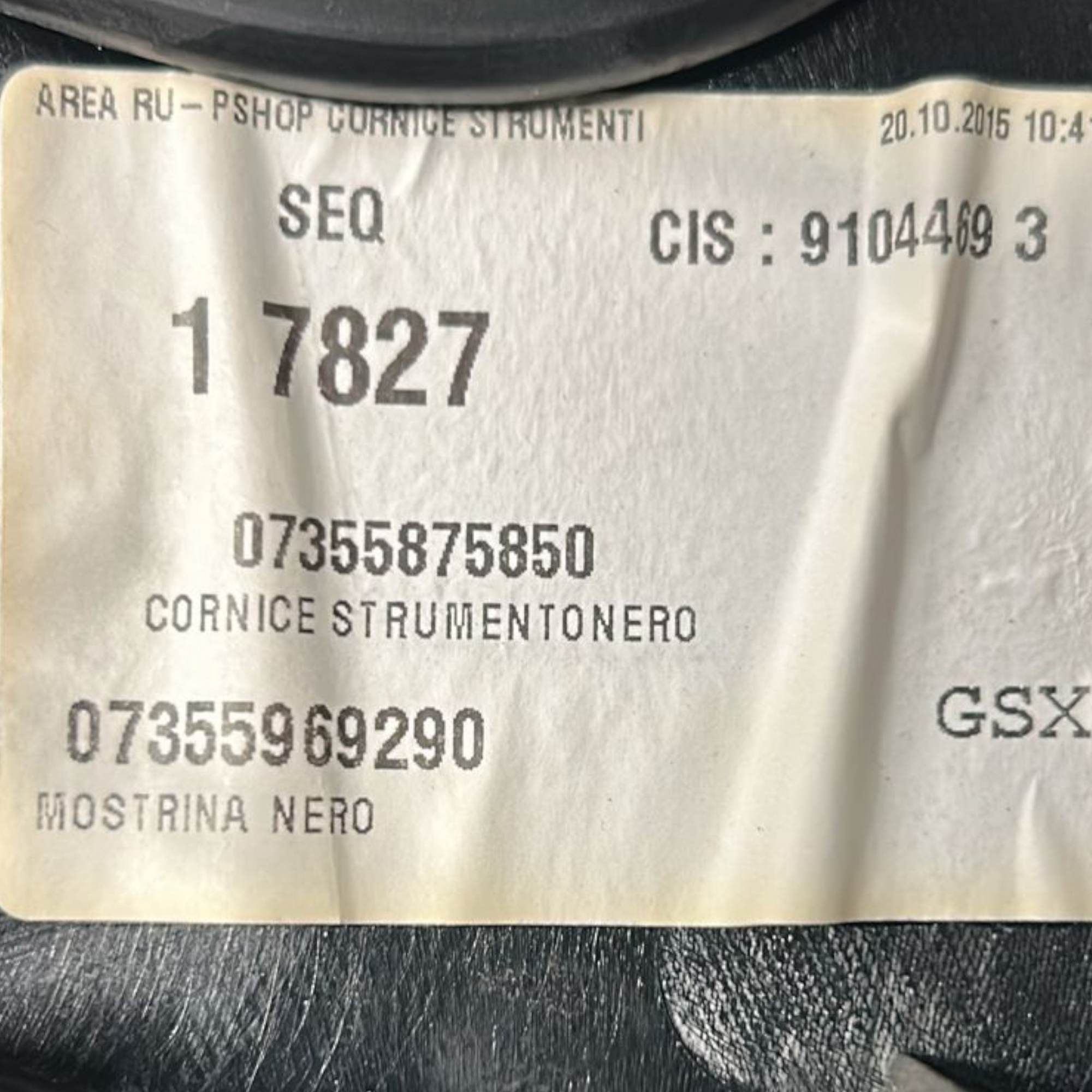 Obloga armaturne plošče fiat panda 312 kod:07355875850 (2012 >) 