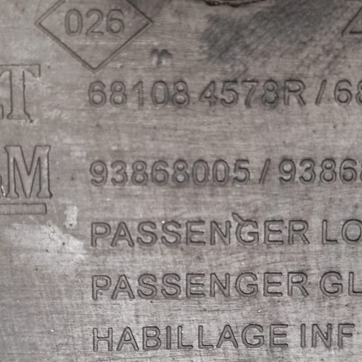 FIAT-Speicherfach Talent Kabeljau: 93868005 (2016-2020)