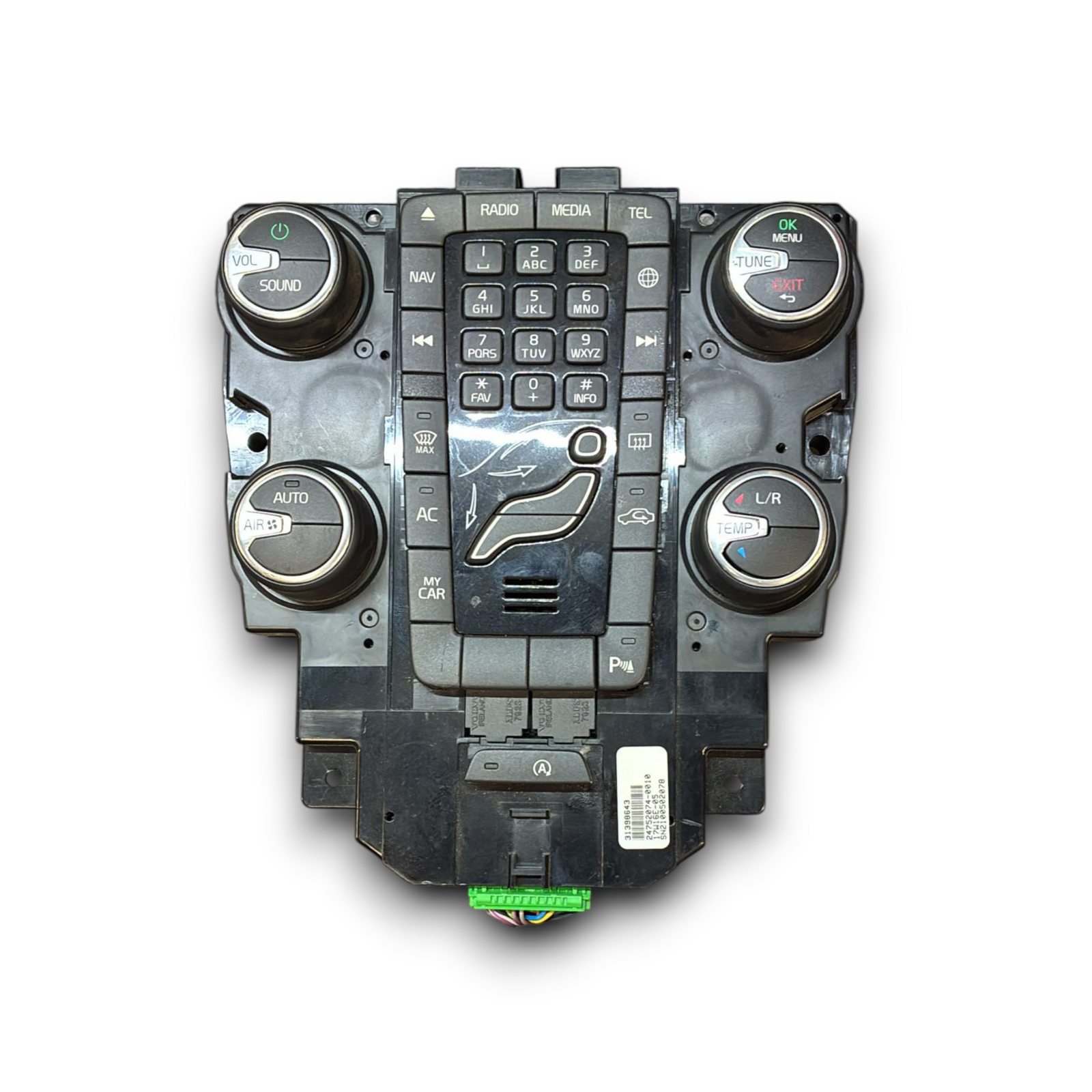 Commandes de climatisation automatique + commandes de autoradio volvo v40 code : 31398643 (2012 - 2019) 