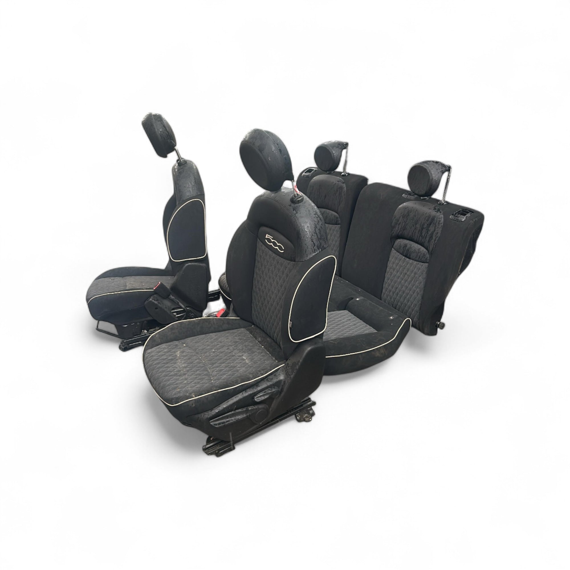 Tappezzeria / sedili in pelle e stoffa neri e grigi Fiat 500X Sport (2014 > )