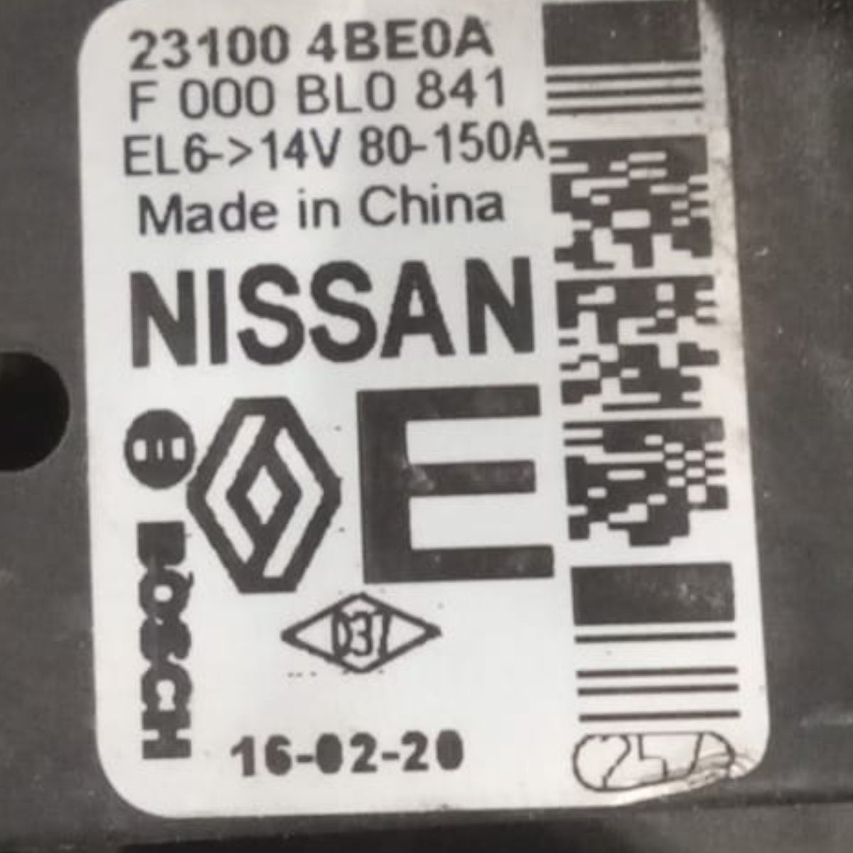 Nissan X-Trail Generator Cod. 231004BE0A 1.5 Diesel (2017 > 2020) 