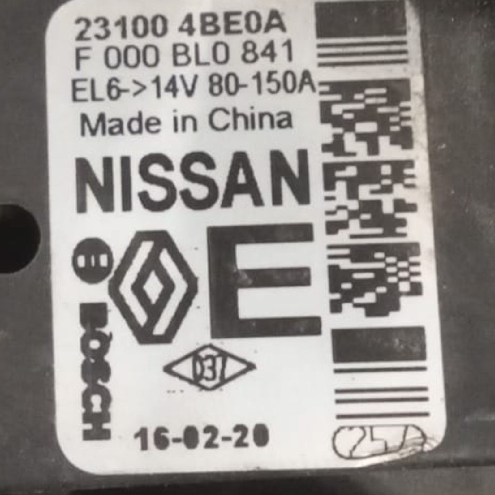 Nissan X-Trail Generator Cod. 231004BE0A 1.5 Diesel (2017 > 2020) 