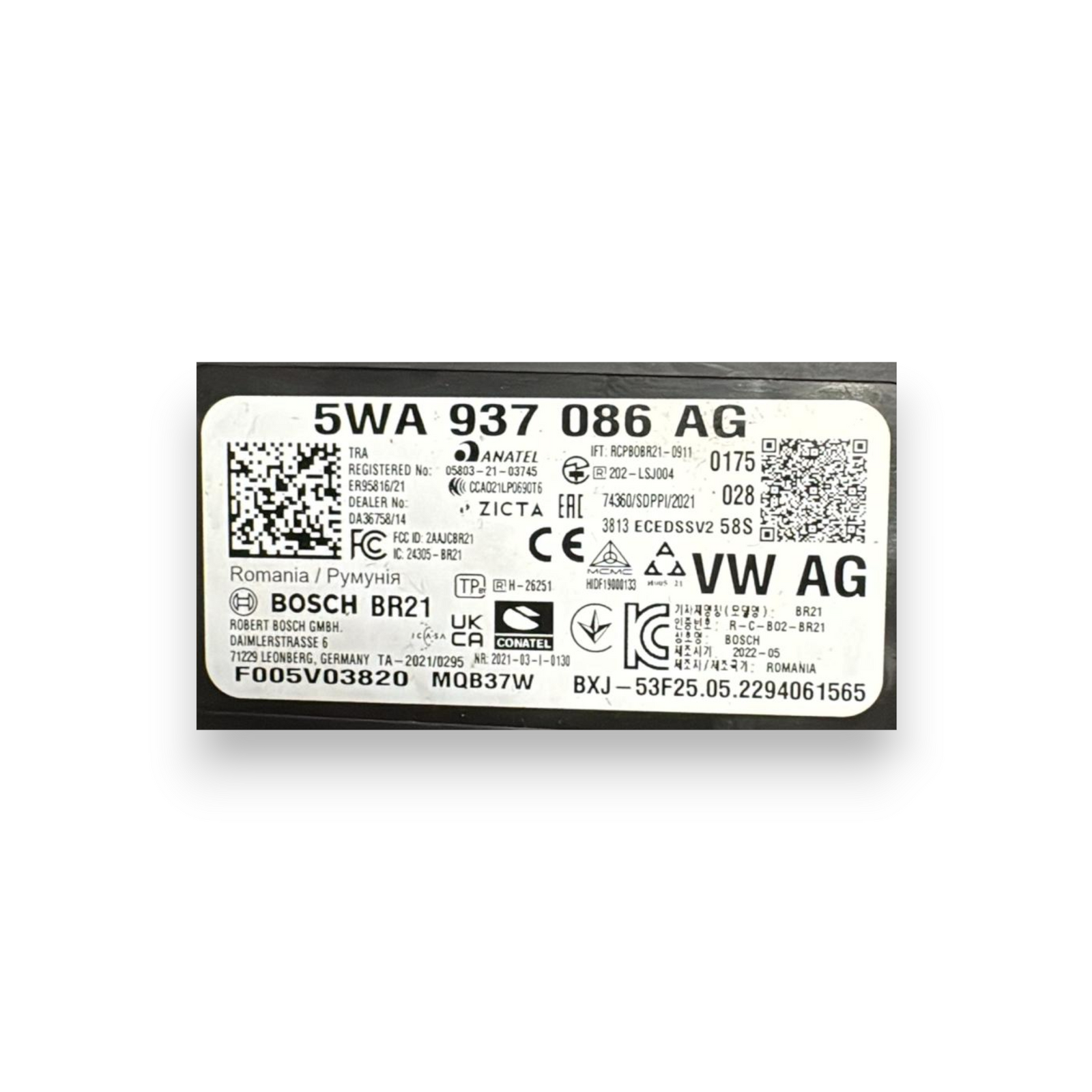 Body computer Audi A3 8Y 1.5 benzina / metano cod.5WA937086AG (2020-)